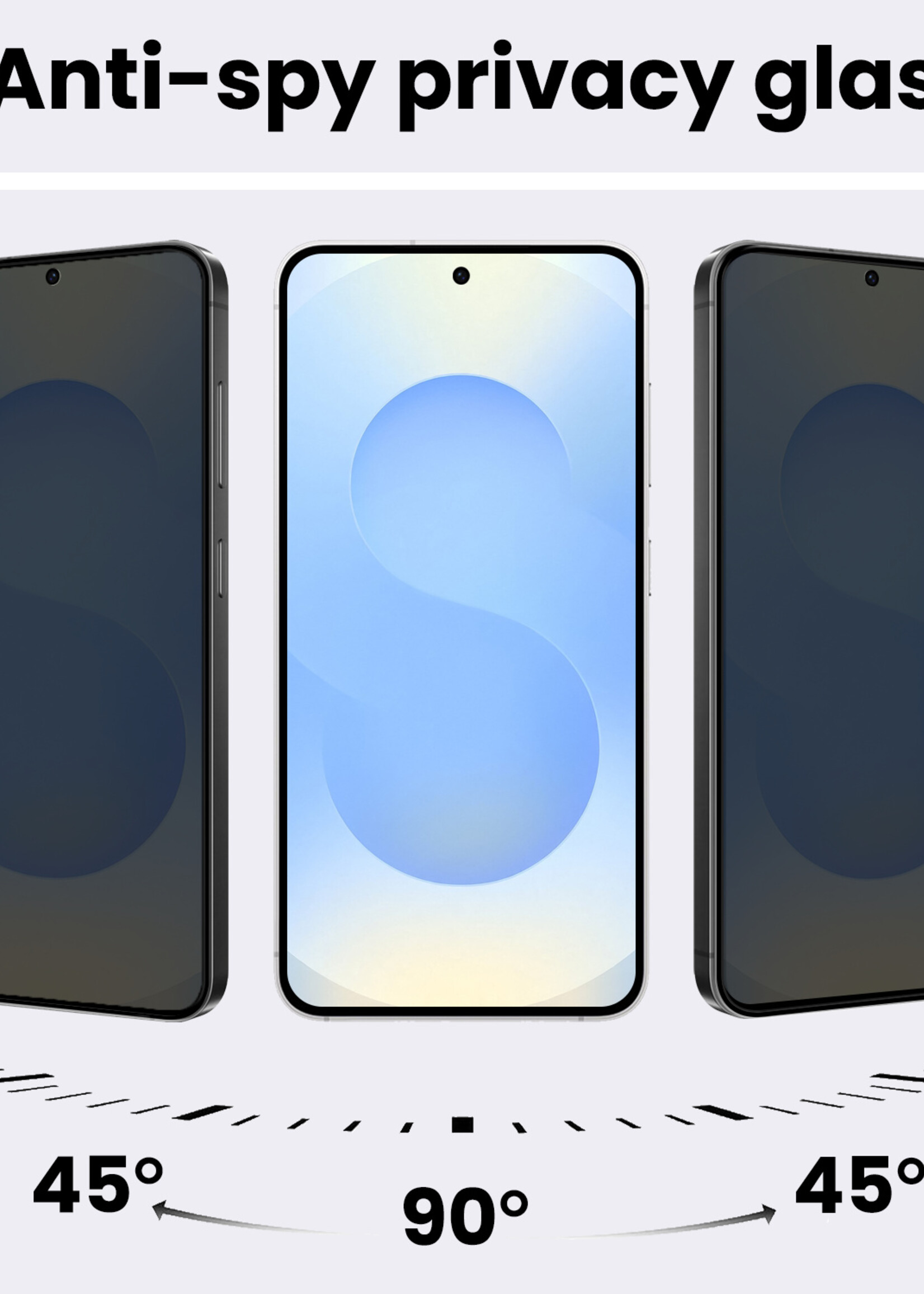 BTH BTH Samsung Galaxy S25 Screenprotector Glas Privacy - 3 PACK