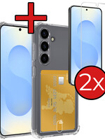 BTH BTH Samsung Galaxy S25 Plus Hoesje Pashouder Met 2x Screenprotector