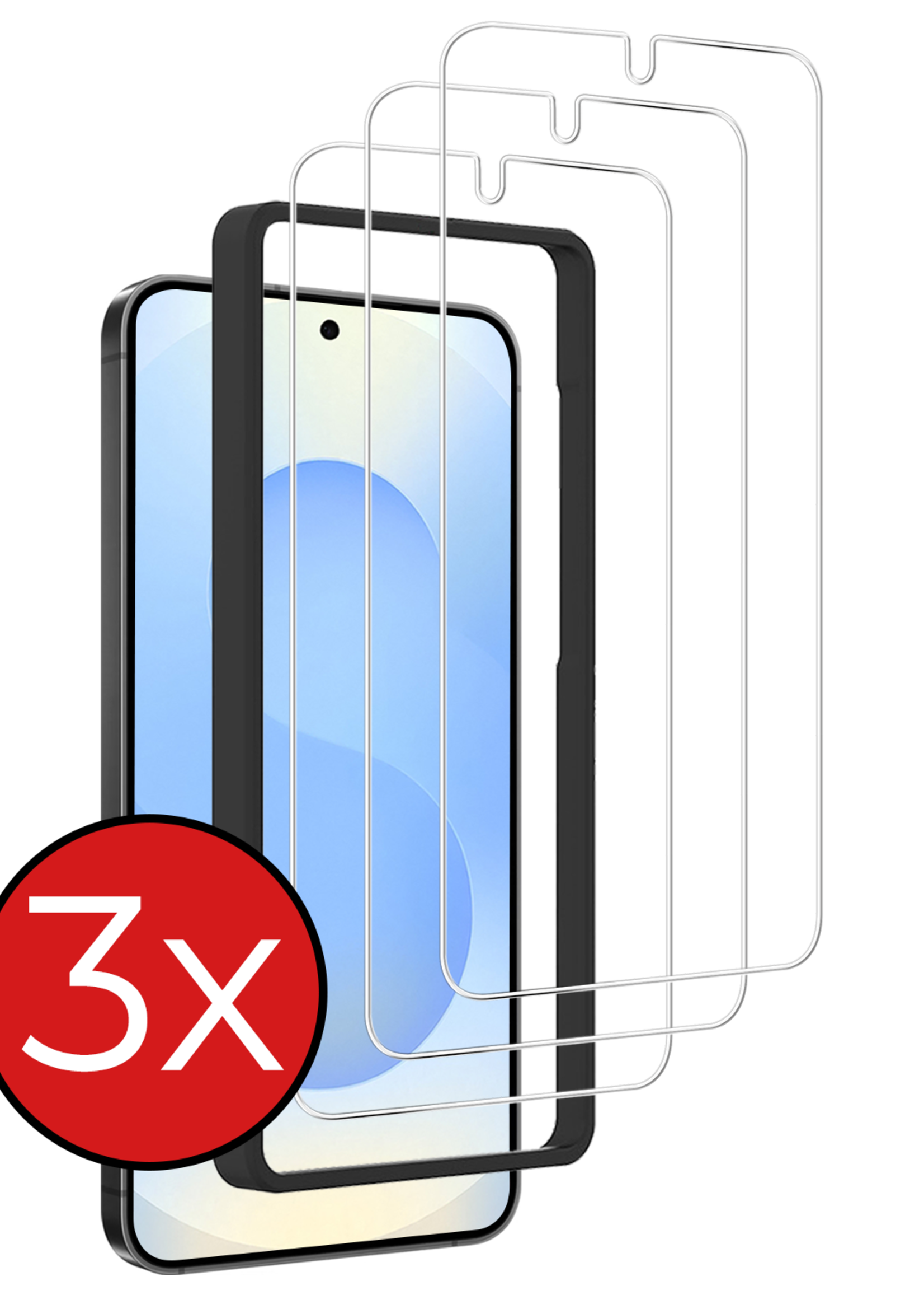 BTH BTH Samsung Galaxy S25 Plus Screenprotector Met Installatieframe - 3 PACK