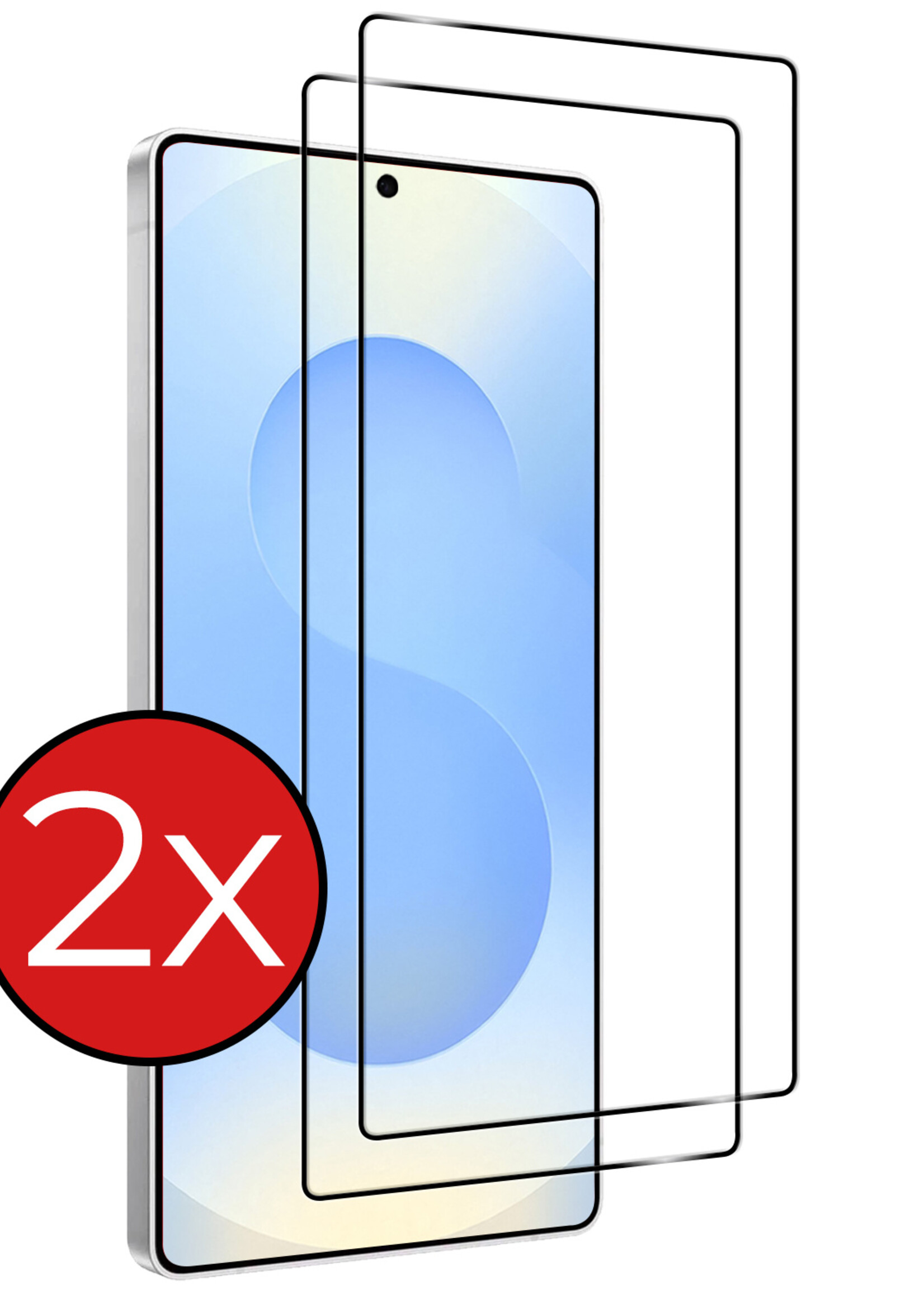 BTH BTH Samsung Galaxy S25 Ultra Screenprotector Glas Full Cover - 2 PACK