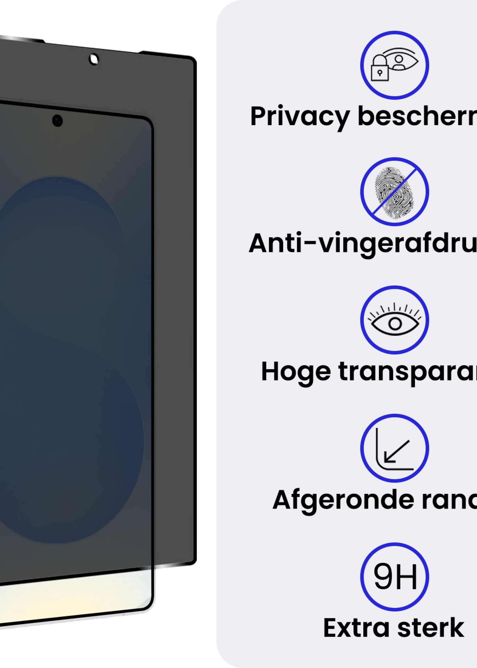 BTH BTH Samsung Galaxy S25 Ultra Screenprotector Glas Privacy - 3 PACK