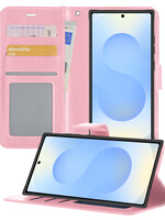 BTH BTH Samsung Galaxy S25 Ultra Hoesje Bookcase - Lichtroze