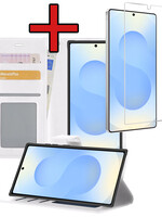 BTH BTH Samsung Galaxy S25 Ultra Hoesje Bookcase Met Screenprotector - Wit