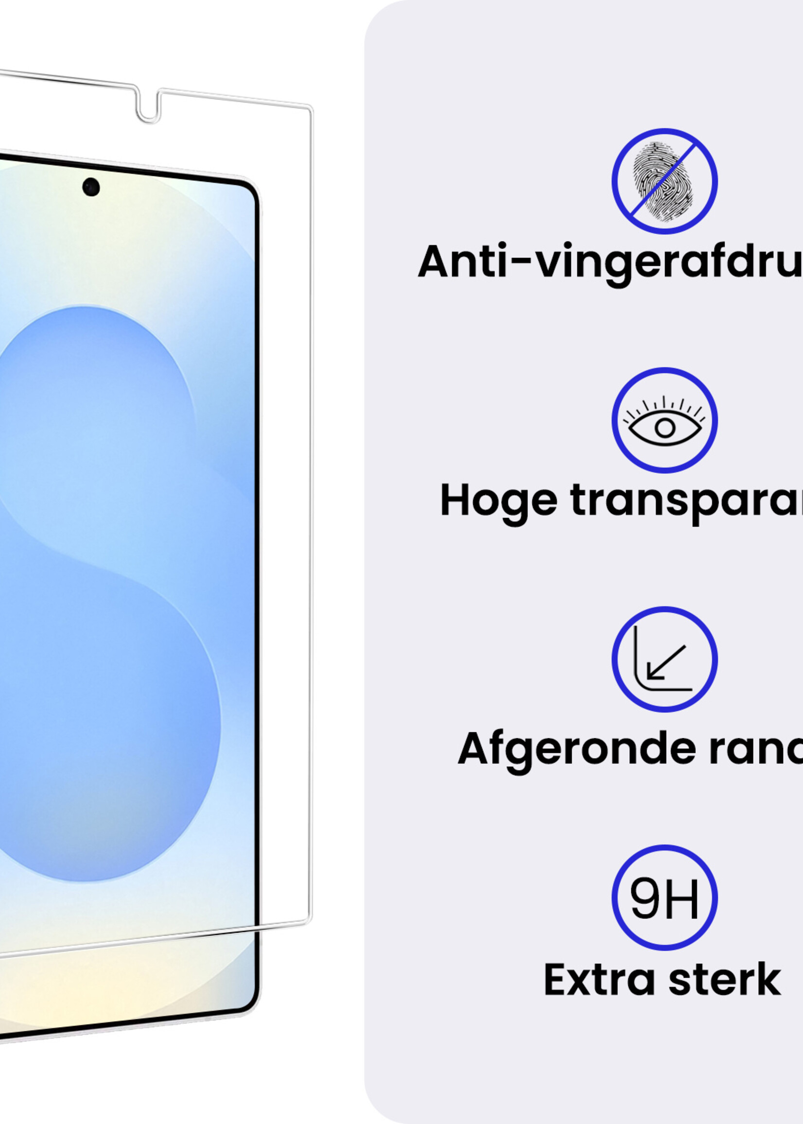 BTH BTH Samsung Galaxy S25 Ultra Hoesje Bookcase Met 2x Screenprotector - Donkerroze