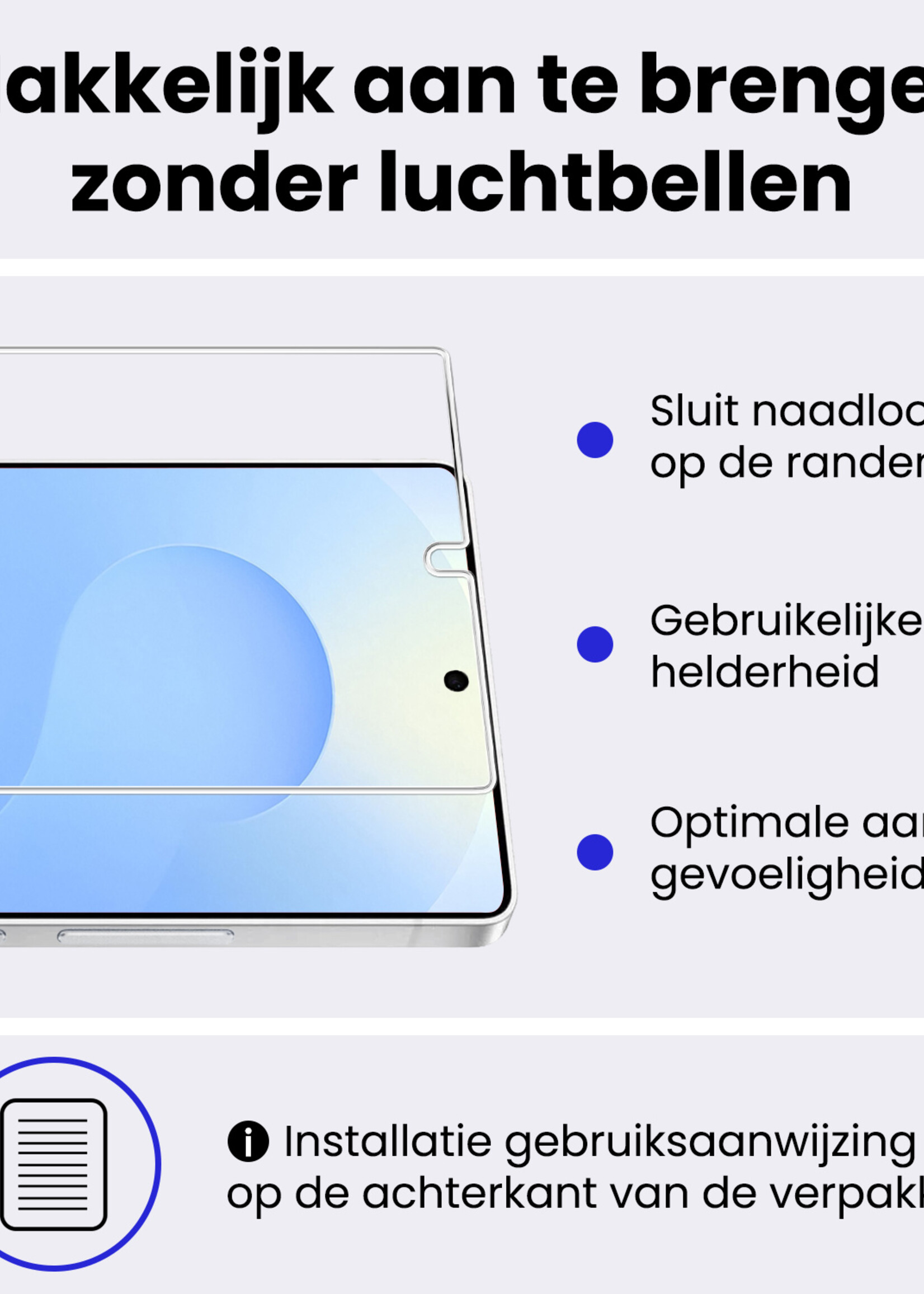 BTH BTH Samsung Galaxy S25 Ultra Hoesje Bookcase Met 2x Screenprotector - Rood