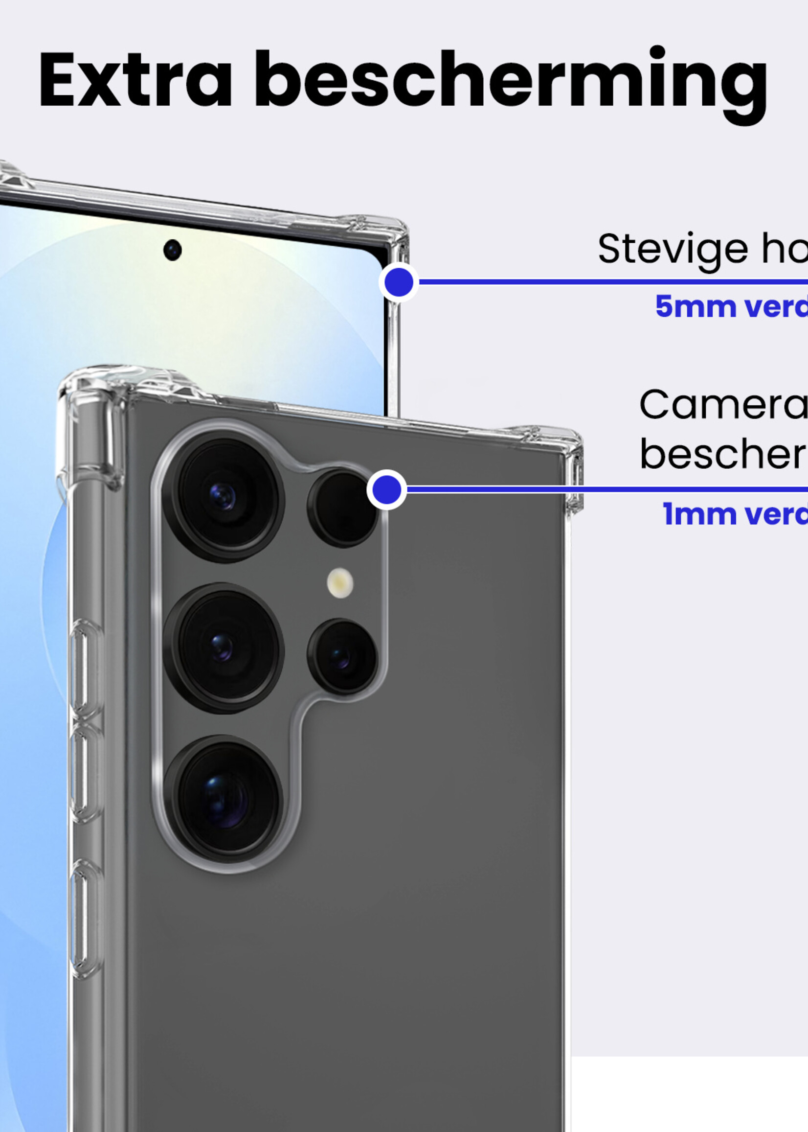 BTH BTH Samsung Galaxy S25 Ultra Hoesje Shockproof Met Screenprotector