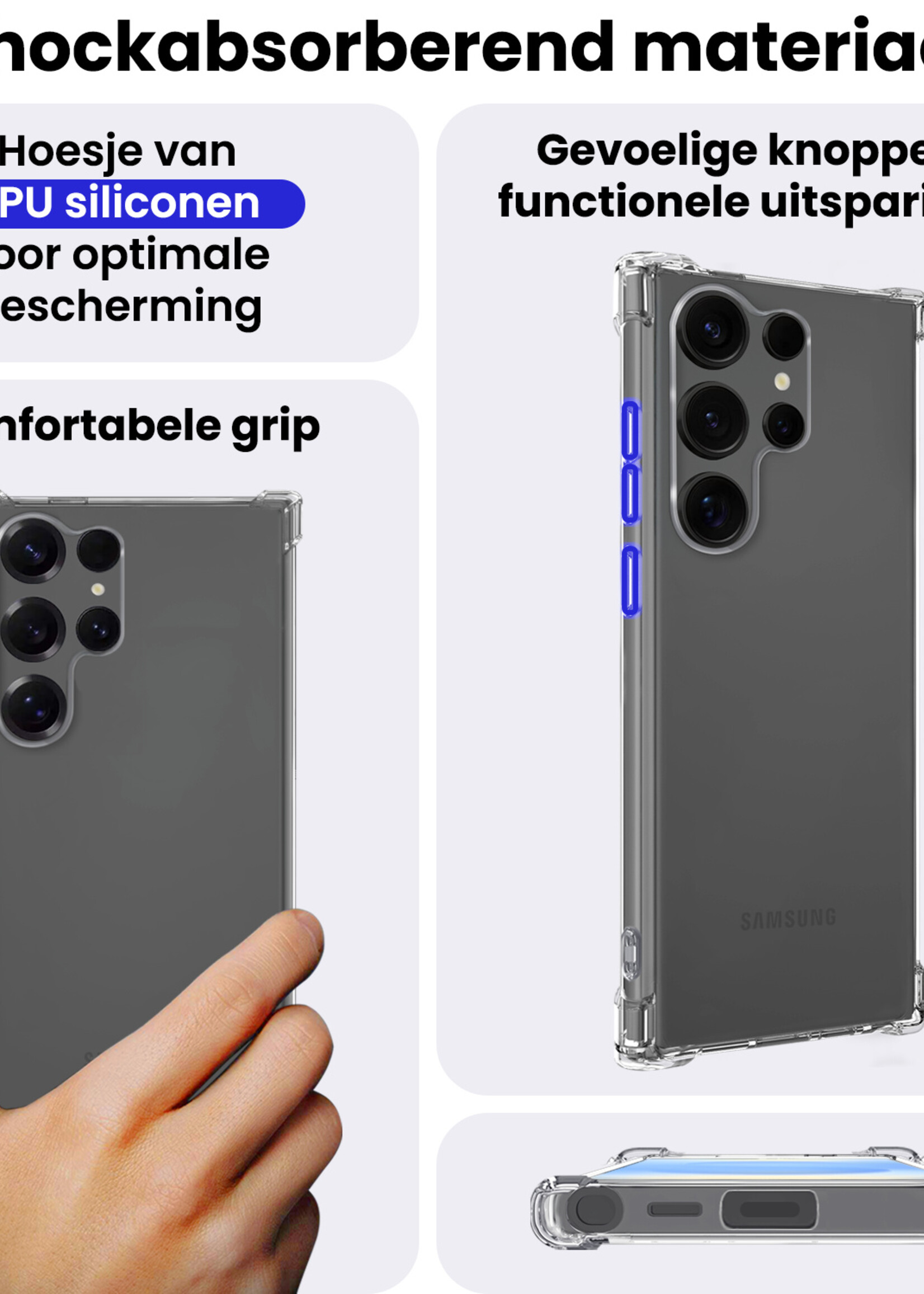 BTH BTH Samsung Galaxy S25 Ultra Hoesje Shockproof Met Screenprotector