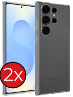 BTH BTH Samsung Galaxy S25 Ultra Hoesje Siliconen - Transparant - 2 PACK