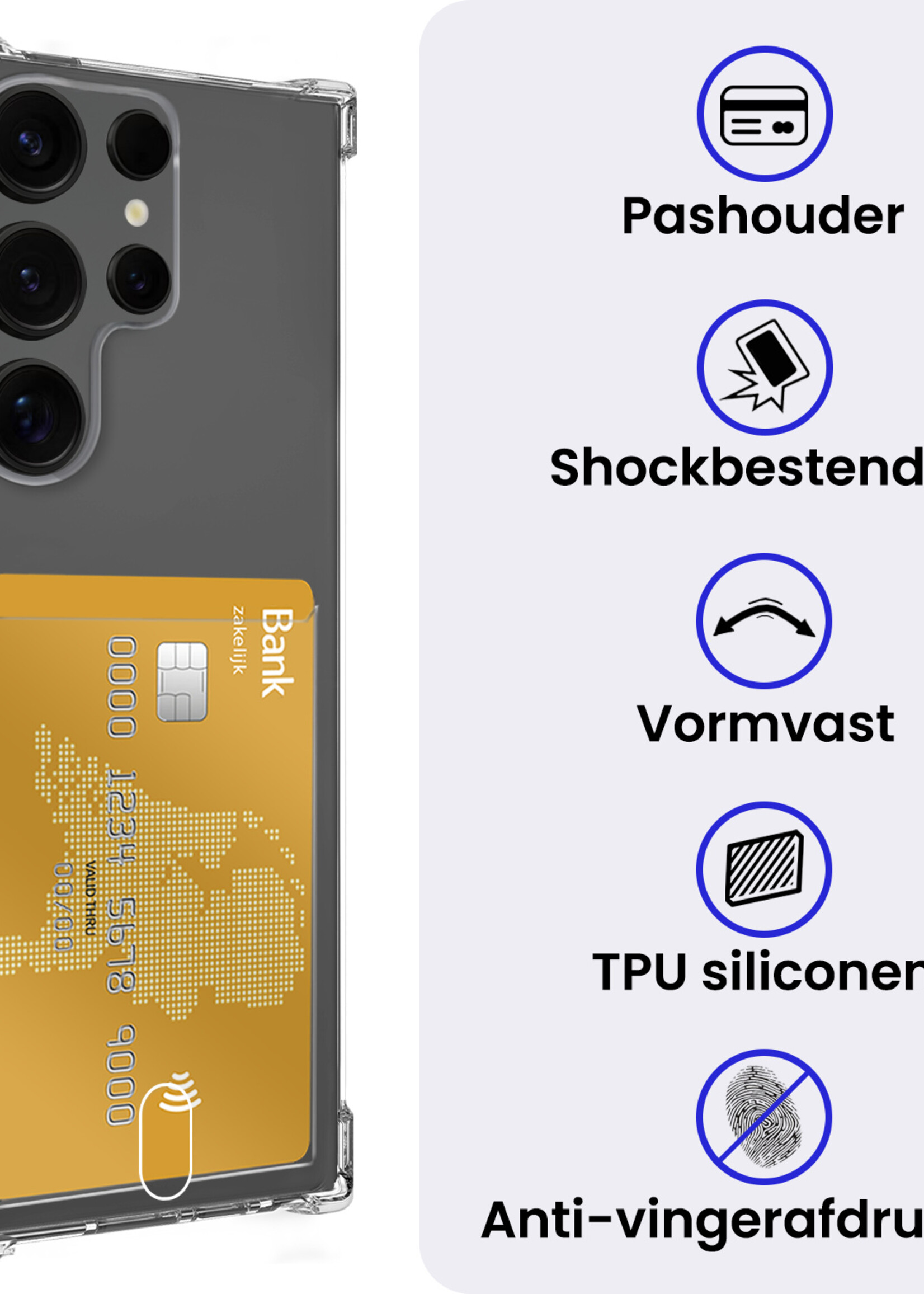 BTH BTH Samsung Galaxy S25 Ultra Hoesje Pashouder
