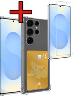 BTH BTH Samsung Galaxy S25 Ultra Hoesje Pashouder Met Screenprotector