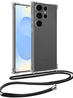BTH BTH Samsung Galaxy S25 Ultra Hoesje Transparant Shockproof Met Zwart Koord
