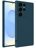BTH BTH Samsung Galaxy S25 Ultra Hoesje Siliconen - Donkerblauw