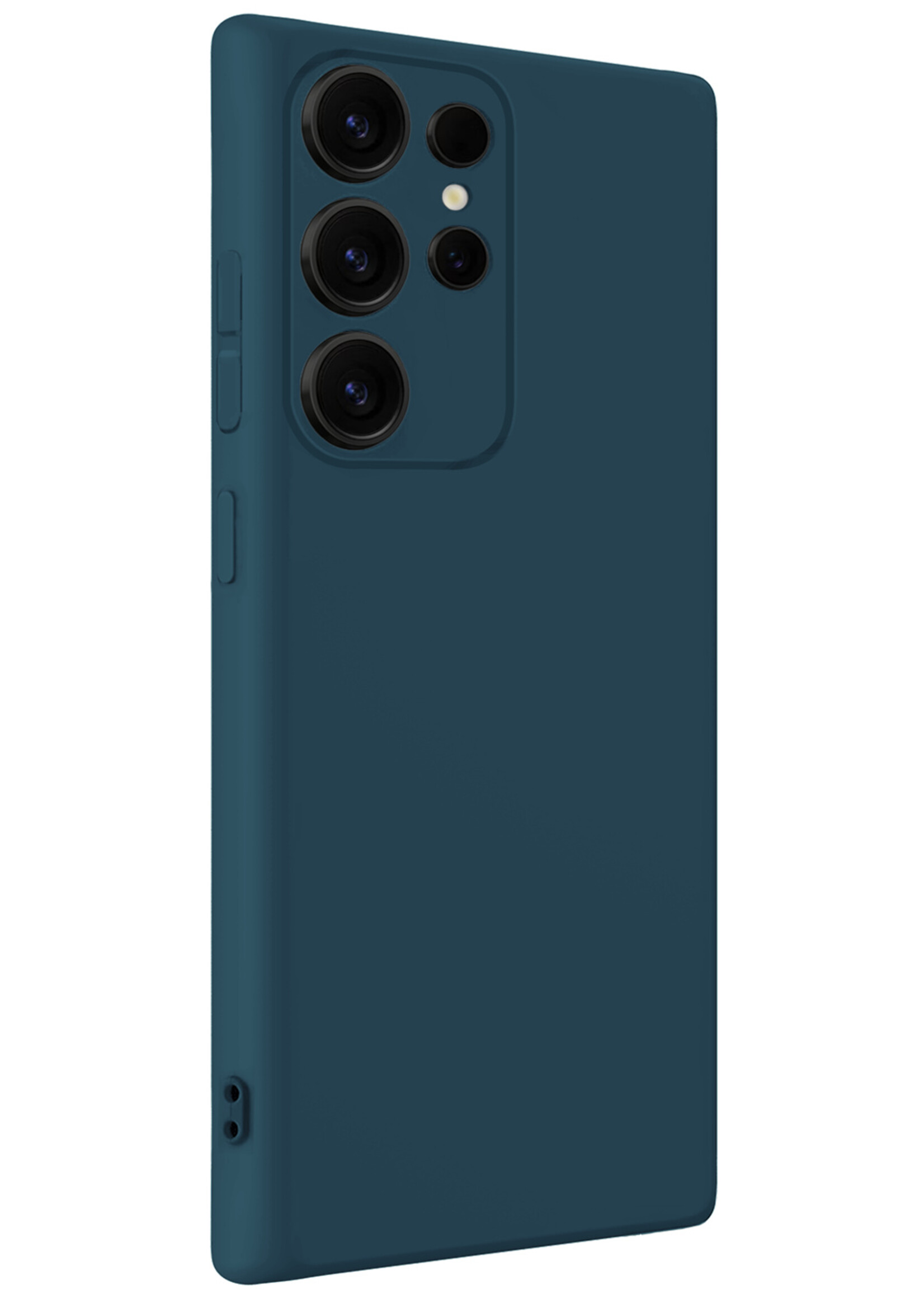 BTH BTH Samsung Galaxy S25 Ultra Hoesje Siliconen - Donkerblauw
