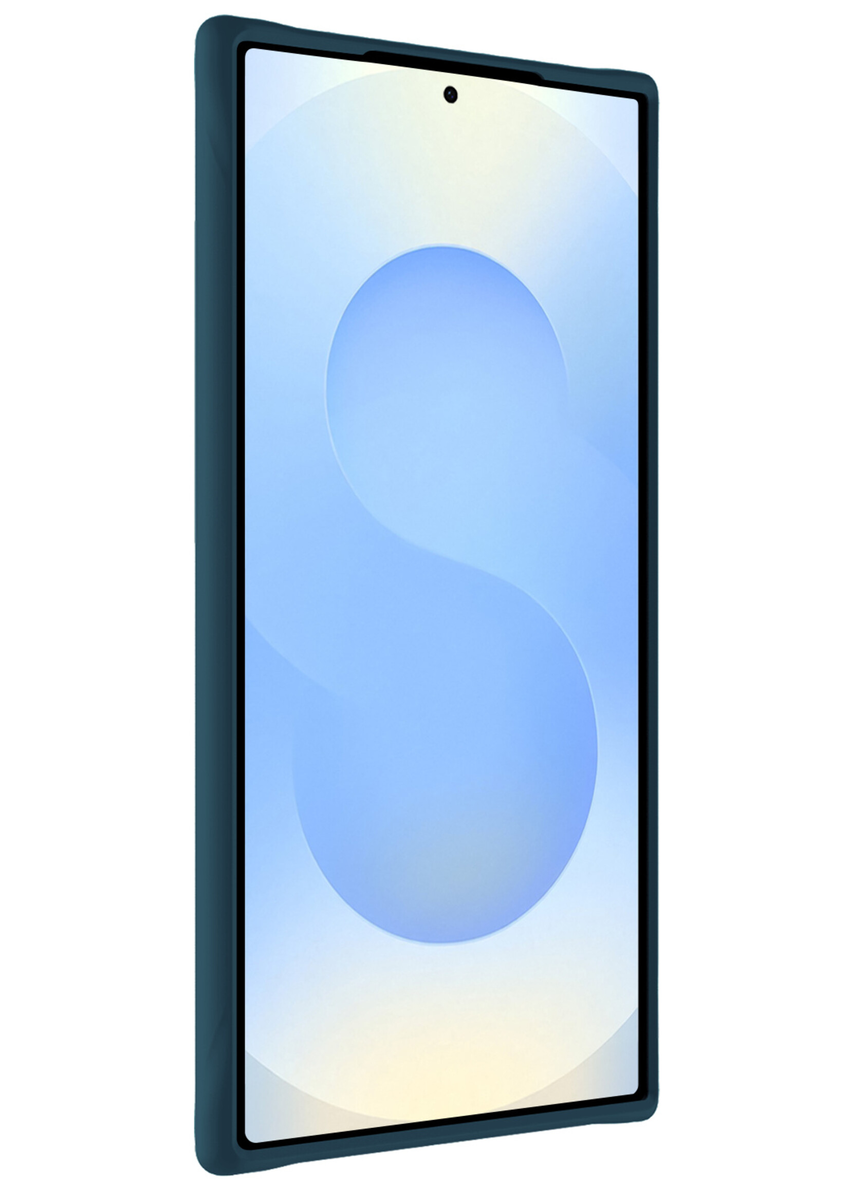 BTH BTH Samsung Galaxy S25 Ultra Hoesje Siliconen - Donkerblauw