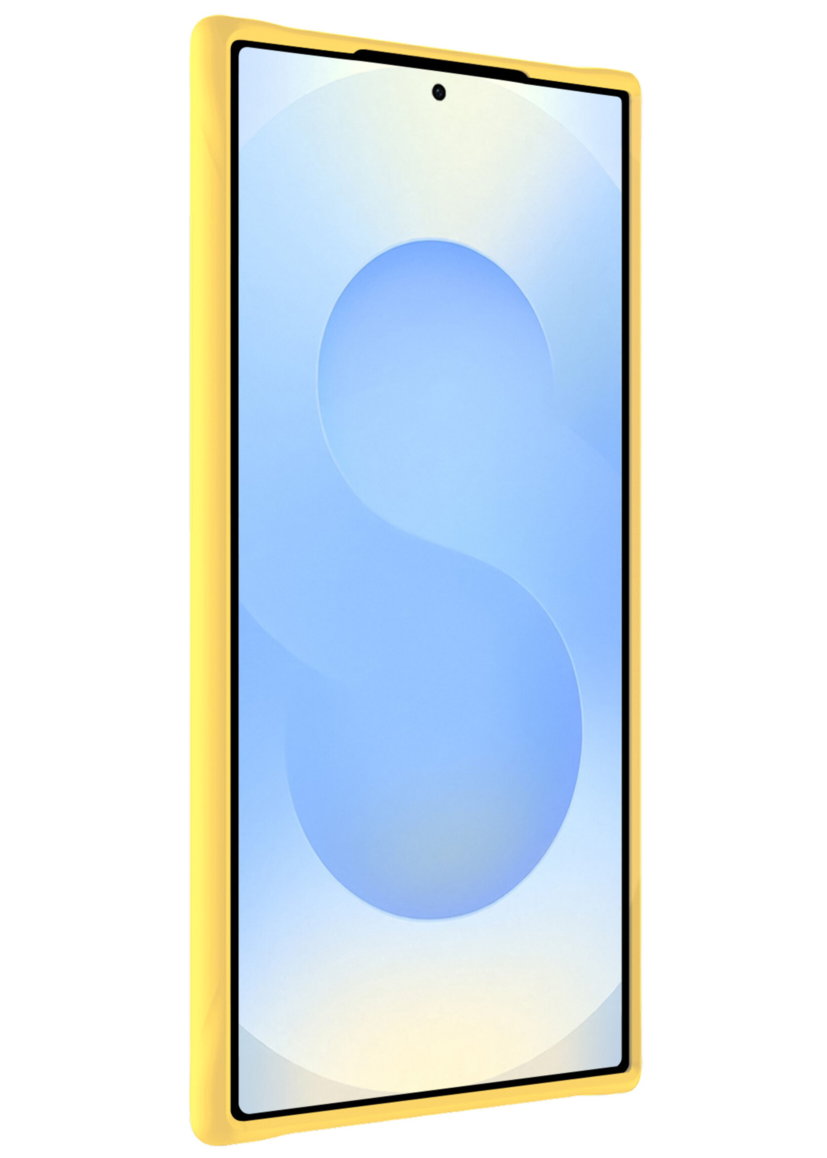 BTH BTH Samsung Galaxy S25 Ultra Hoesje Siliconen - Geel