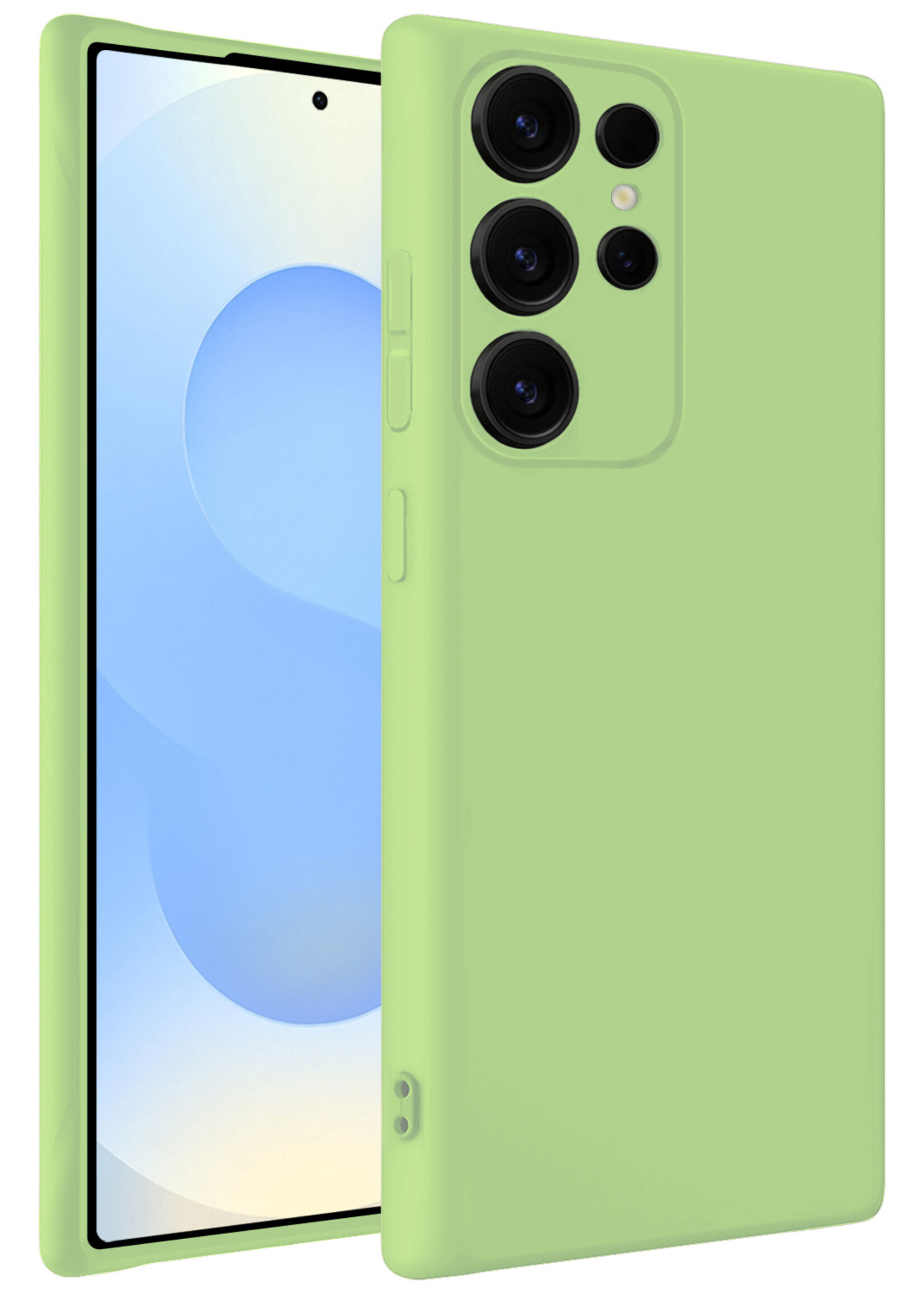 BTH BTH Samsung Galaxy S25 Ultra Hoesje Siliconen - Groen