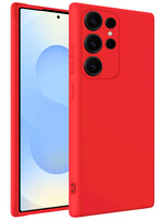 BTH BTH Samsung Galaxy S25 Ultra Hoesje Siliconen - Rood