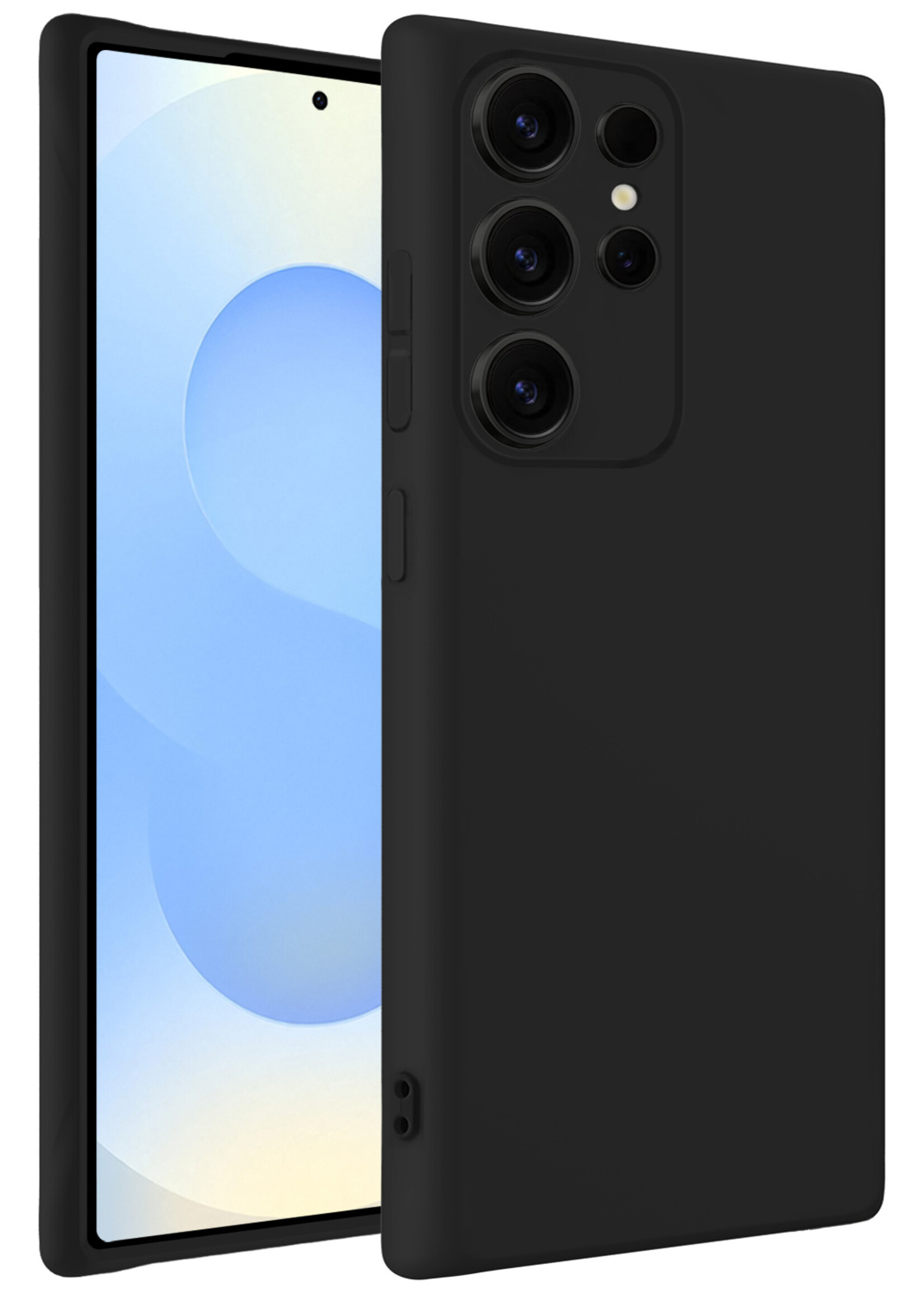 BTH BTH Samsung Galaxy S25 Ultra Hoesje Siliconen - Zwart