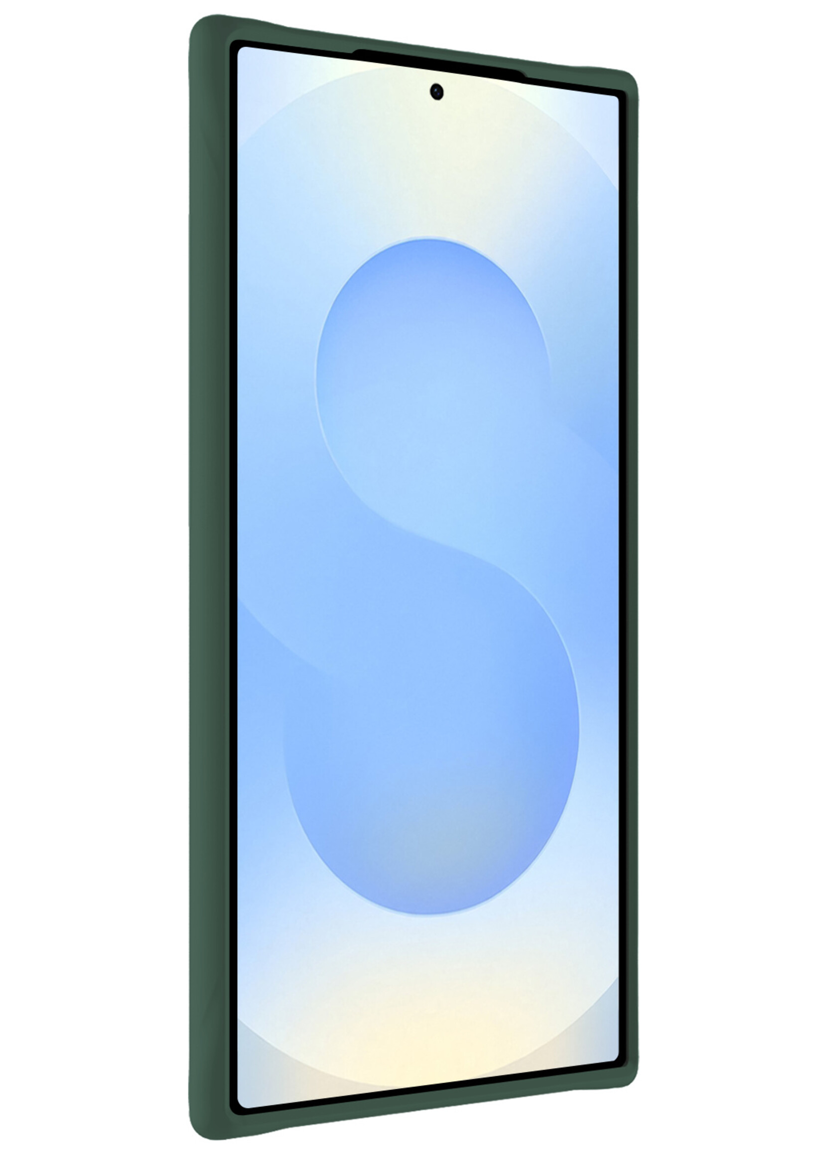 BTH BTH Samsung Galaxy S25 Ultra Hoesje Siliconen - Donkergroen - 2 PACK