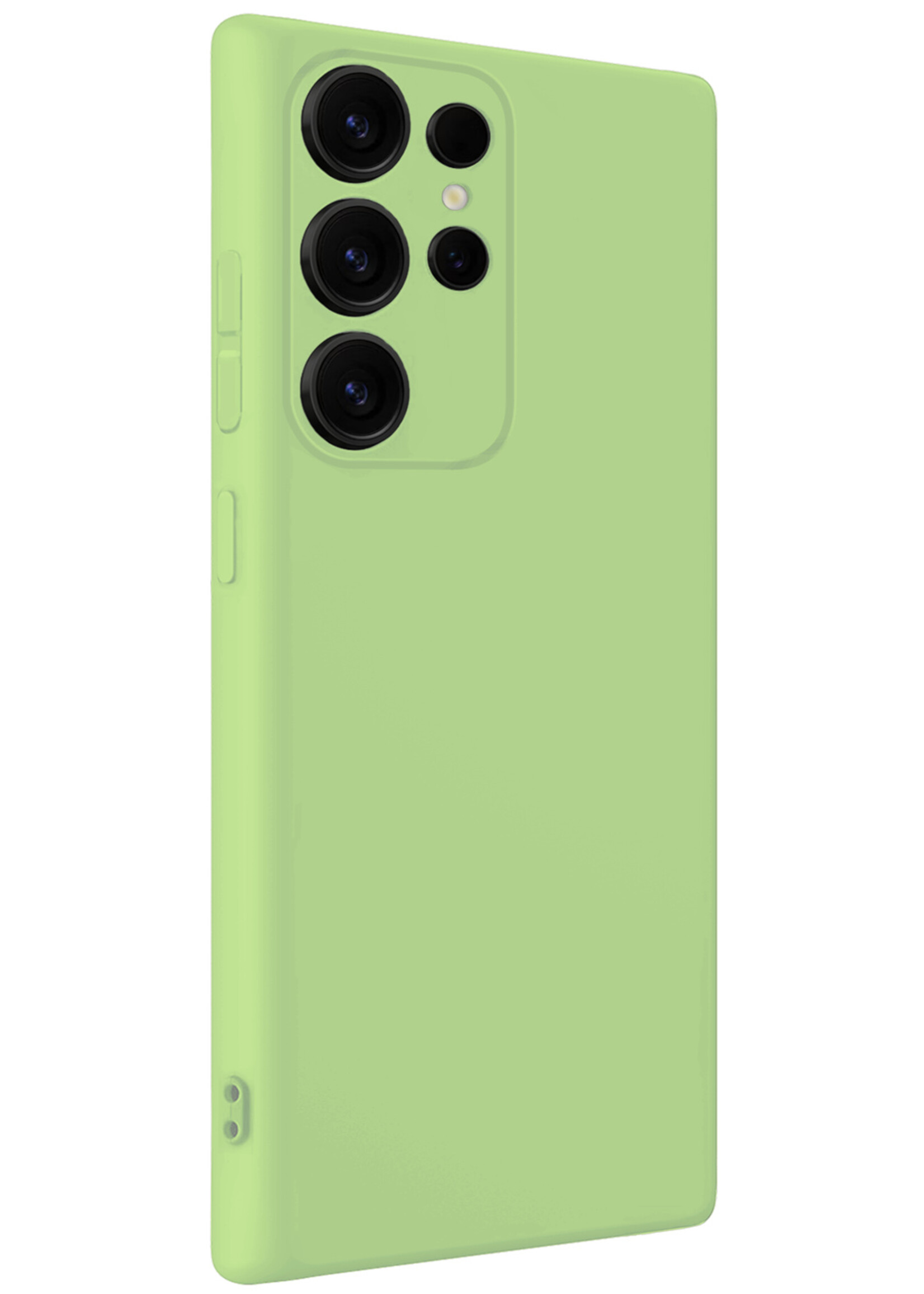 BTH BTH Samsung Galaxy S25 Ultra Hoesje Siliconen - Groen - 2 PACK