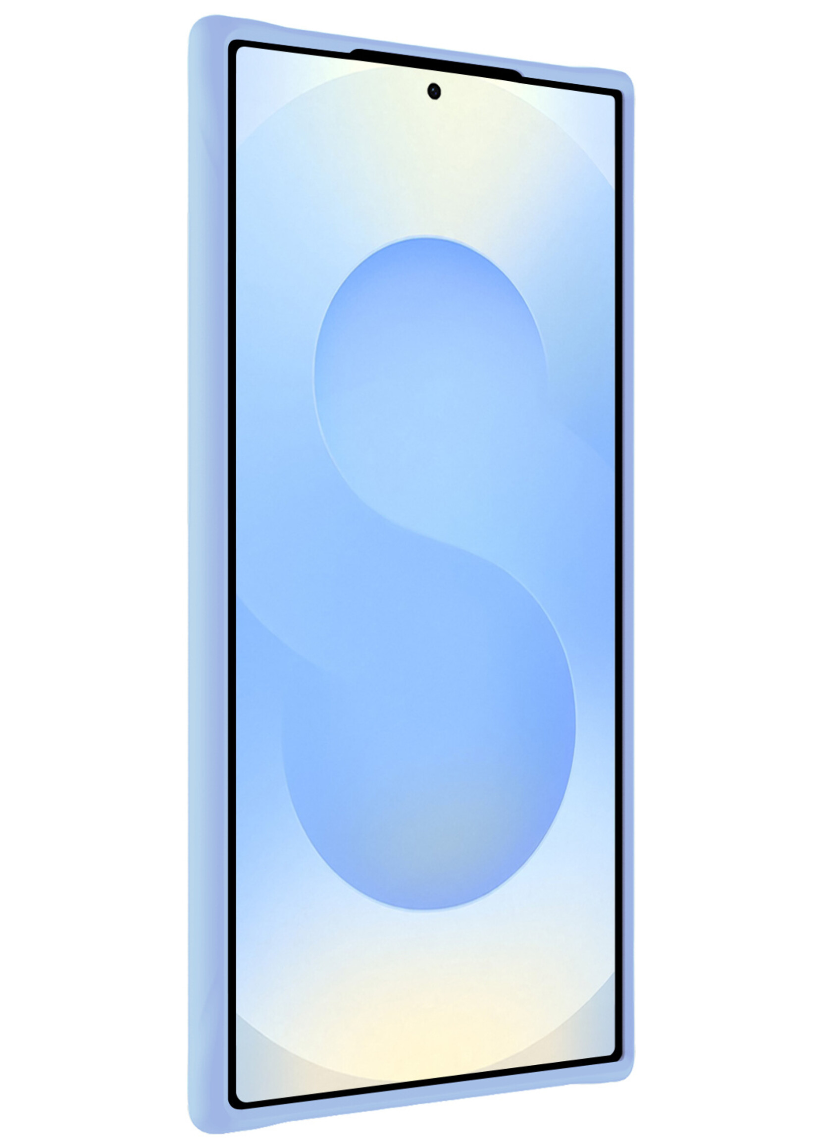 BTH BTH Samsung Galaxy S25 Ultra Hoesje Siliconen - Lichtblauw - 2 PACK