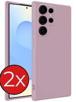 BTH BTH Samsung Galaxy S25 Ultra Hoesje Siliconen - Lila - 2 PACK