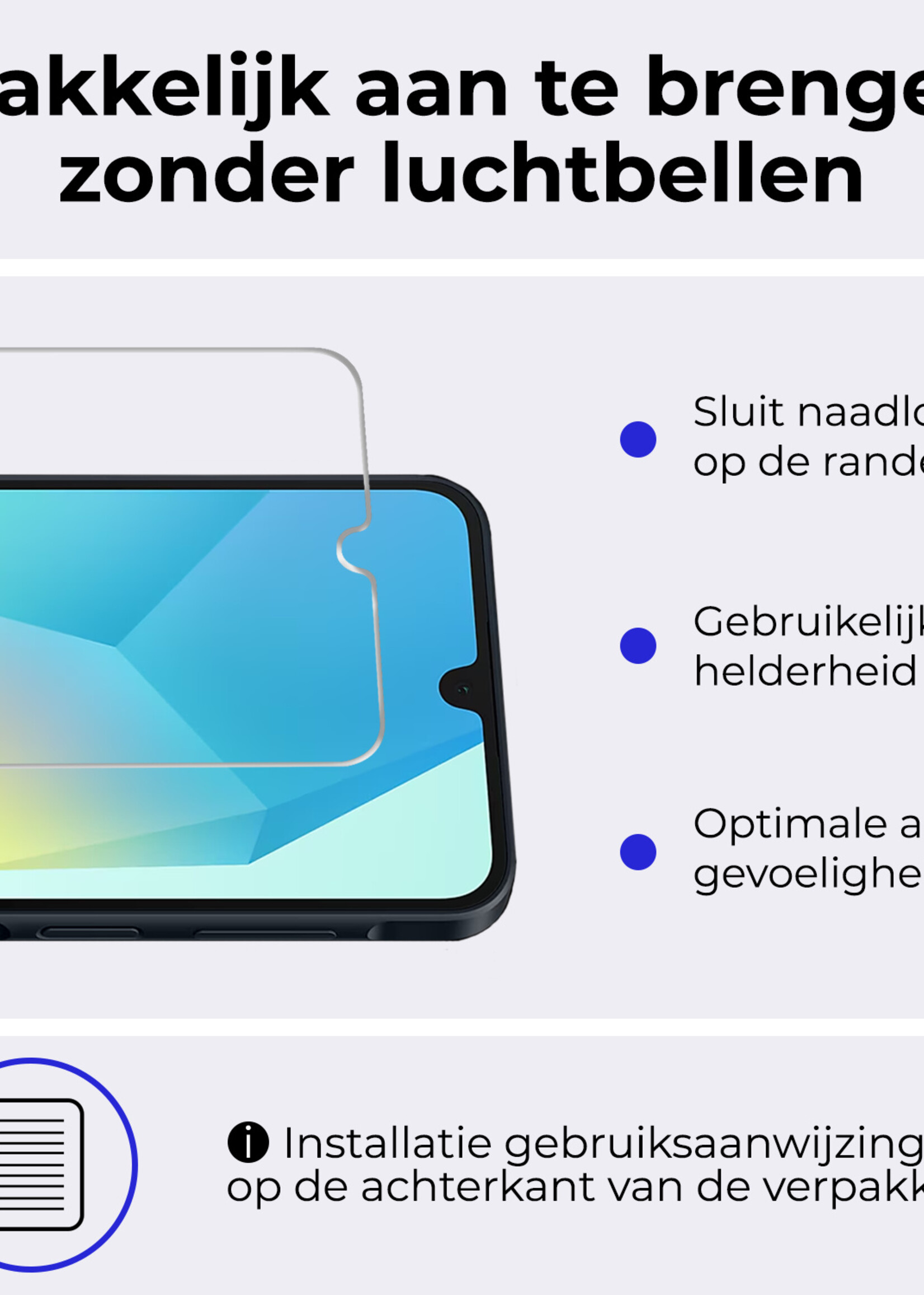 BTH Hoesje Geschikt voor Samsung A16 Hoesje Met Pasjeshouder Siliconen Case Met Kaarthouder Met 2x Screenprotector - Hoes Geschikt voor Samsung Galaxy A16 Hoesje Shock Proof Case - Transparant