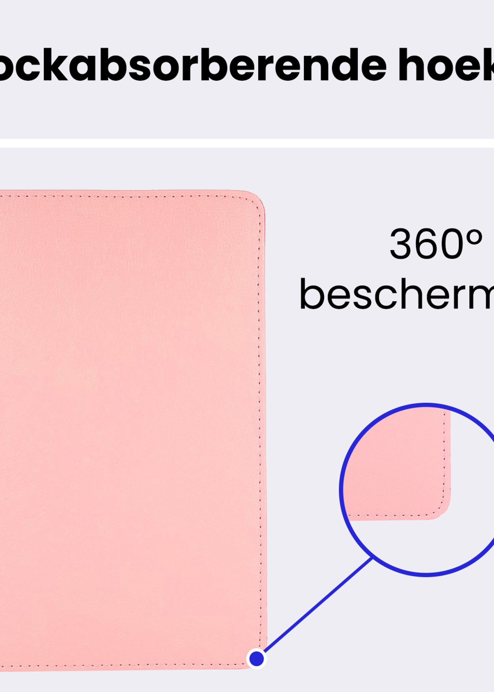 BTH BTH Samsung Galaxy Tab A9 Hoes Draaibaar - Lichtroze