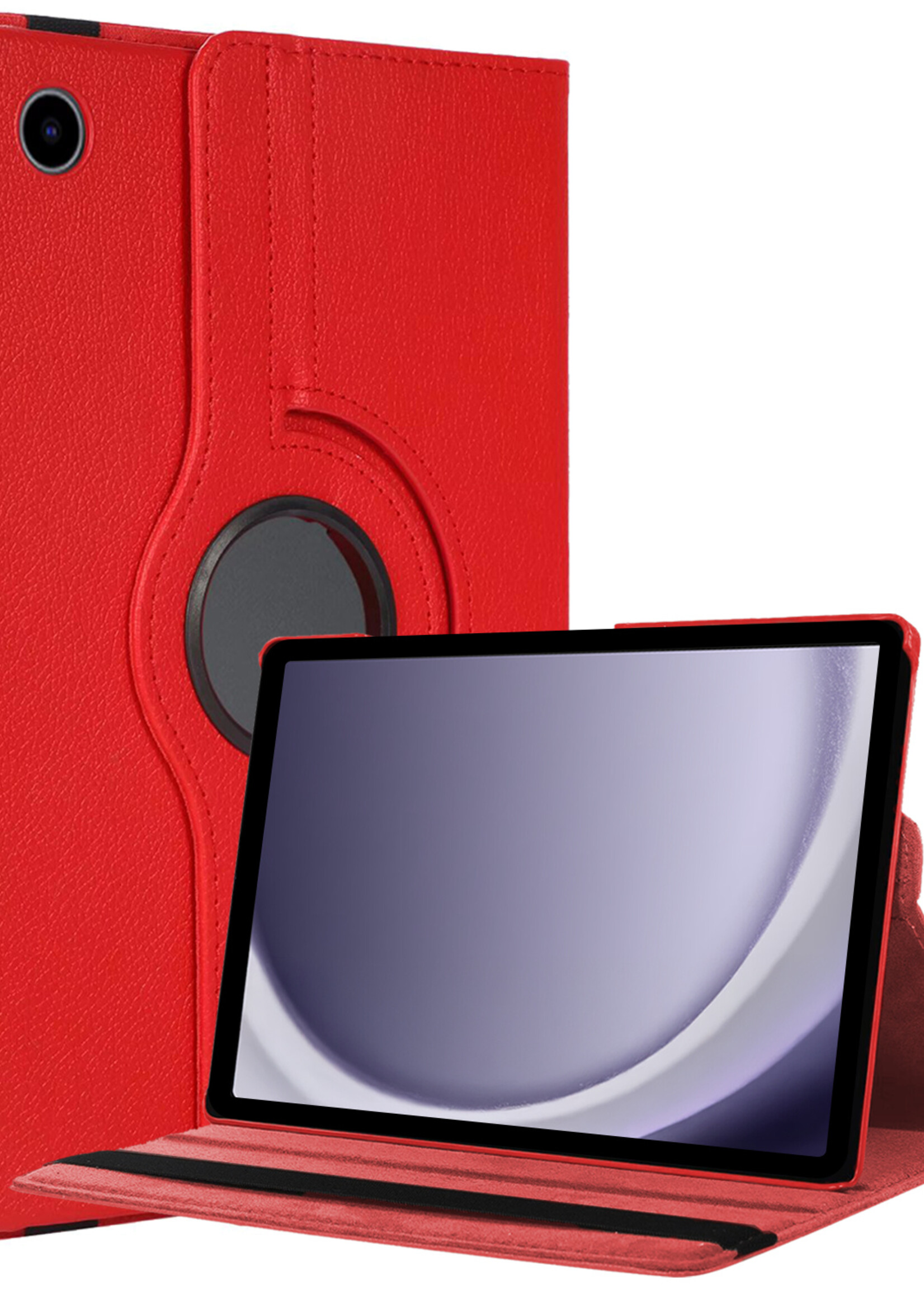 BTH BTH Samsung Galaxy Tab A9 Hoes Draaibaar - Rood