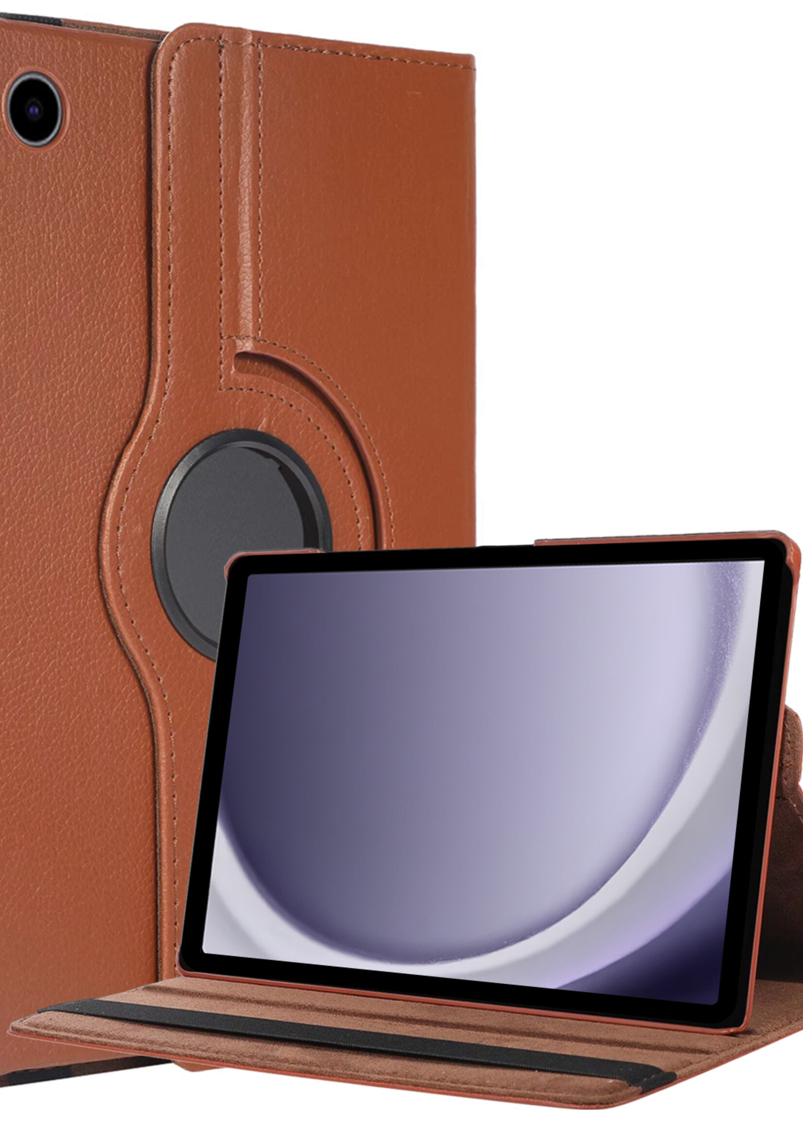 BTH BTH Samsung Galaxy Tab A9 Plus Hoes Draaibaar - Bruin