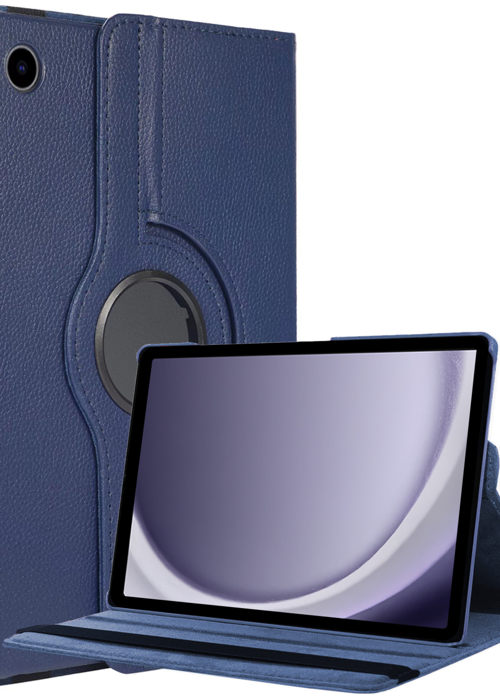 BTH BTH Samsung Galaxy Tab A9 Plus Hoes Draaibaar - Donkerblauw