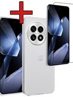 BTH BTH OnePlus 13R Hoesje Siliconen Met Screenprotector - Transparant