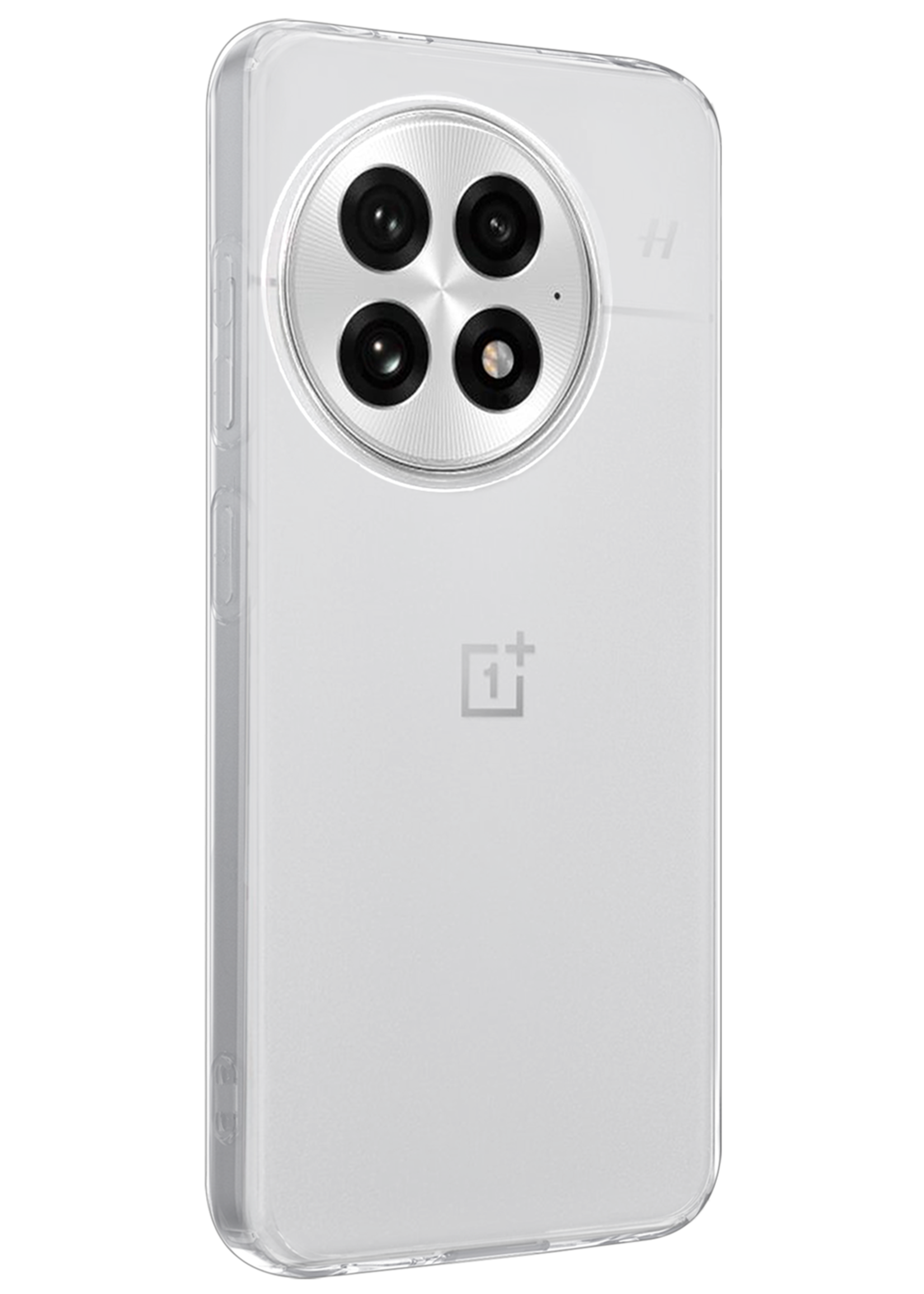 BTH BTH OnePlus 13R Hoesje Siliconen Met 2x Screenprotector - Transparant