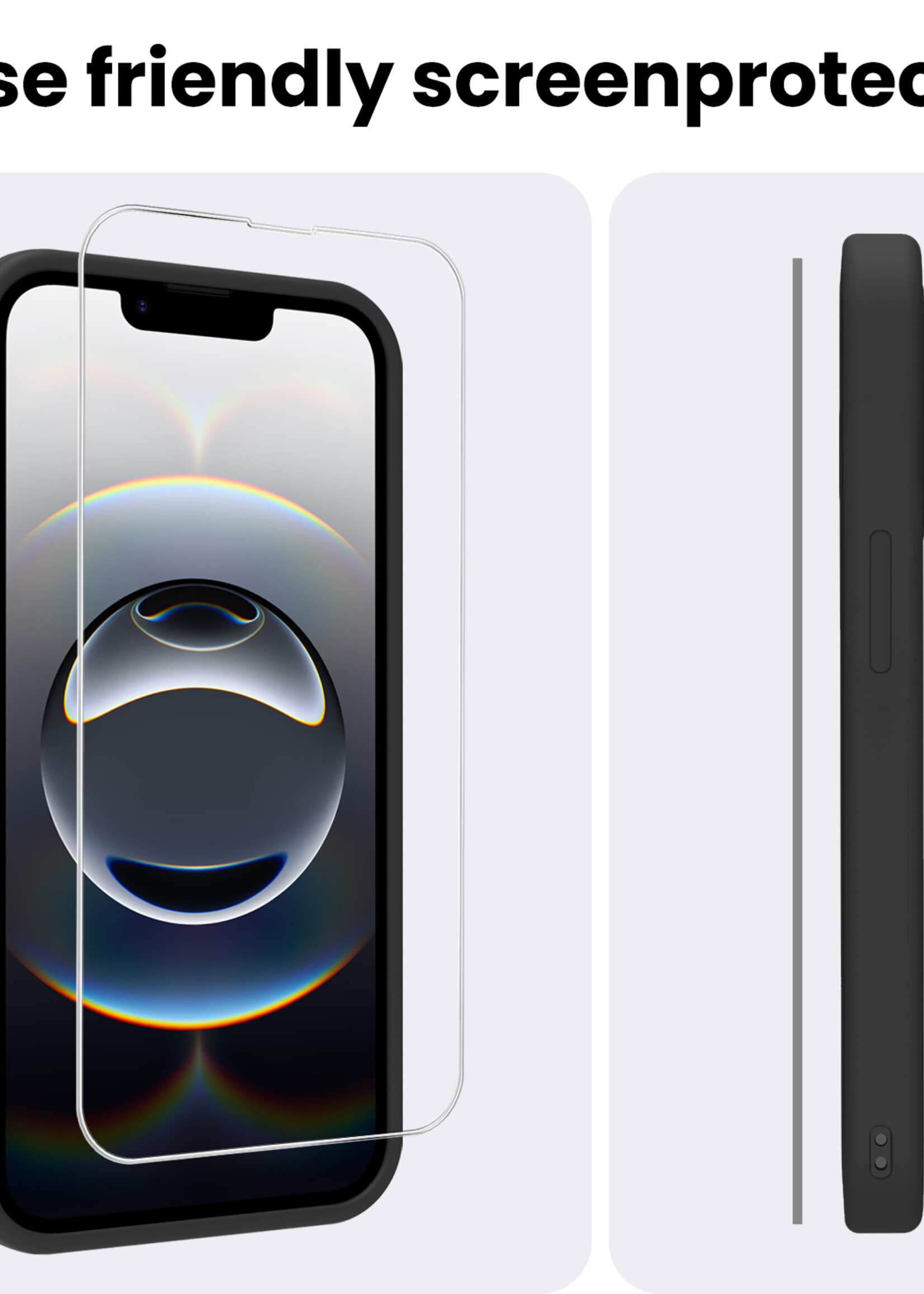 BTH BTH iPhone 16E Screenprotector Glas Met Dichte Notch