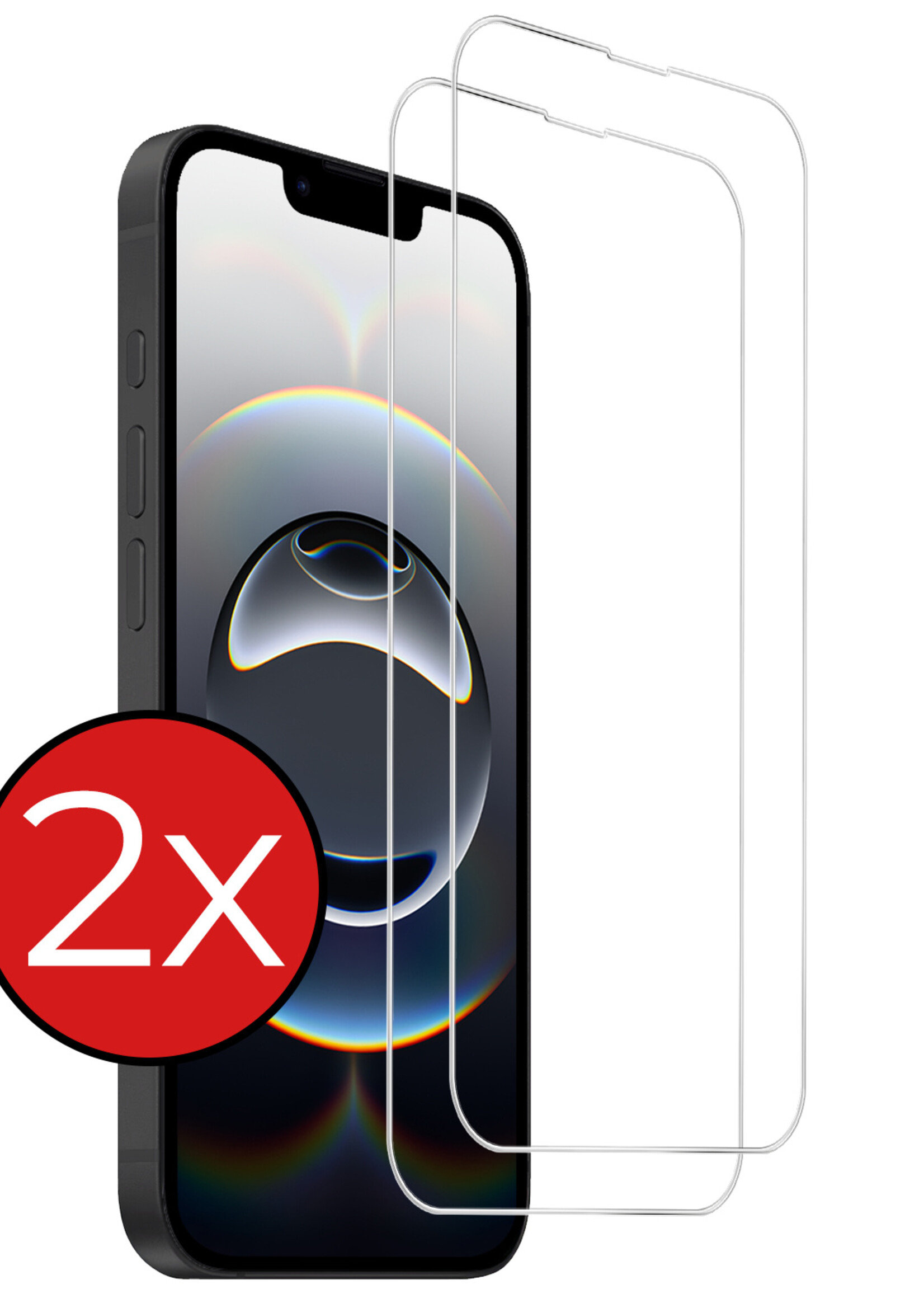 BTH BTH iPhone 16E Screenprotector Glas Met Dichte Notch - 2 PACK