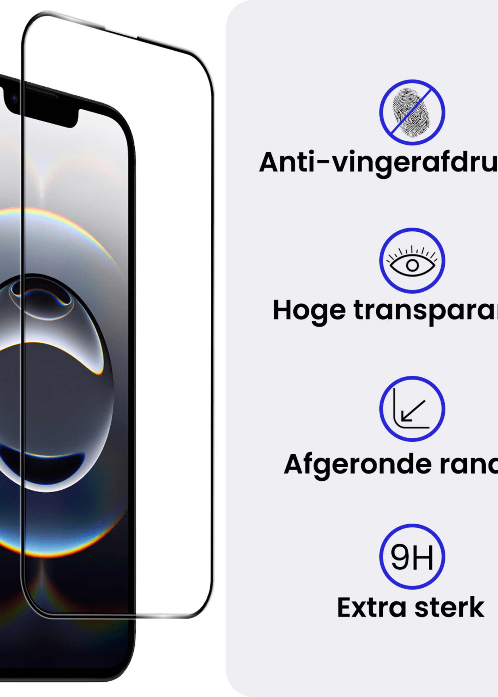 BTH BTH iPhone 16E Screenprotector Glas Full Cover 2D - 2 PACK