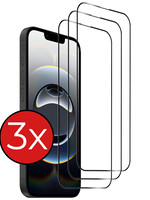 BTH BTH iPhone 16E Screenprotector Glas Full Cover 2D - 3 PACK