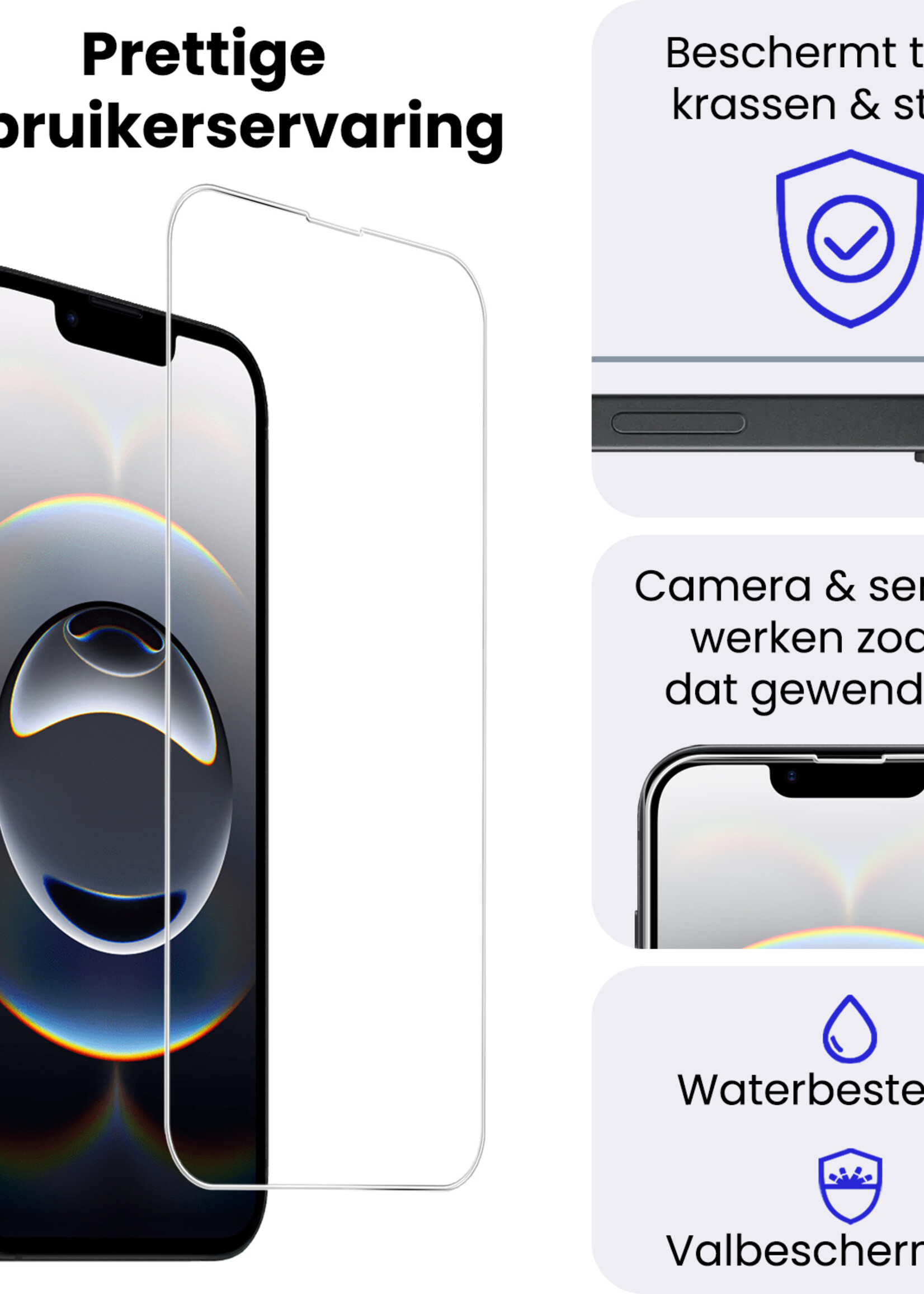 BTH BTH iPhone 16E Screenprotector Met Installatieframe - 2 PACK