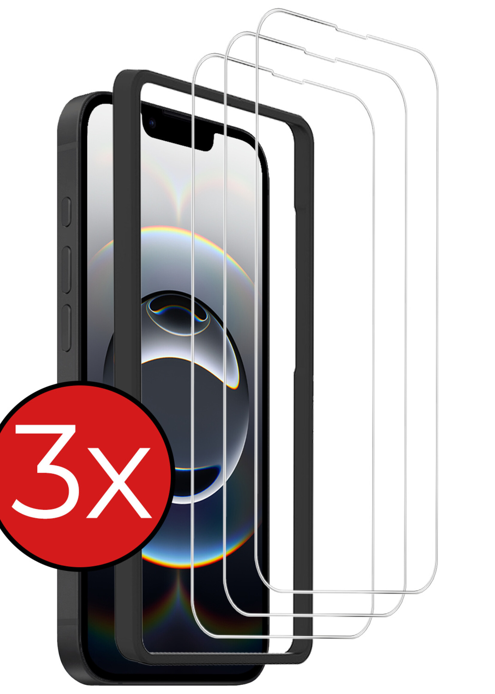 BTH BTH iPhone 16E Screenprotector Met Installatieframe - 3 PACK