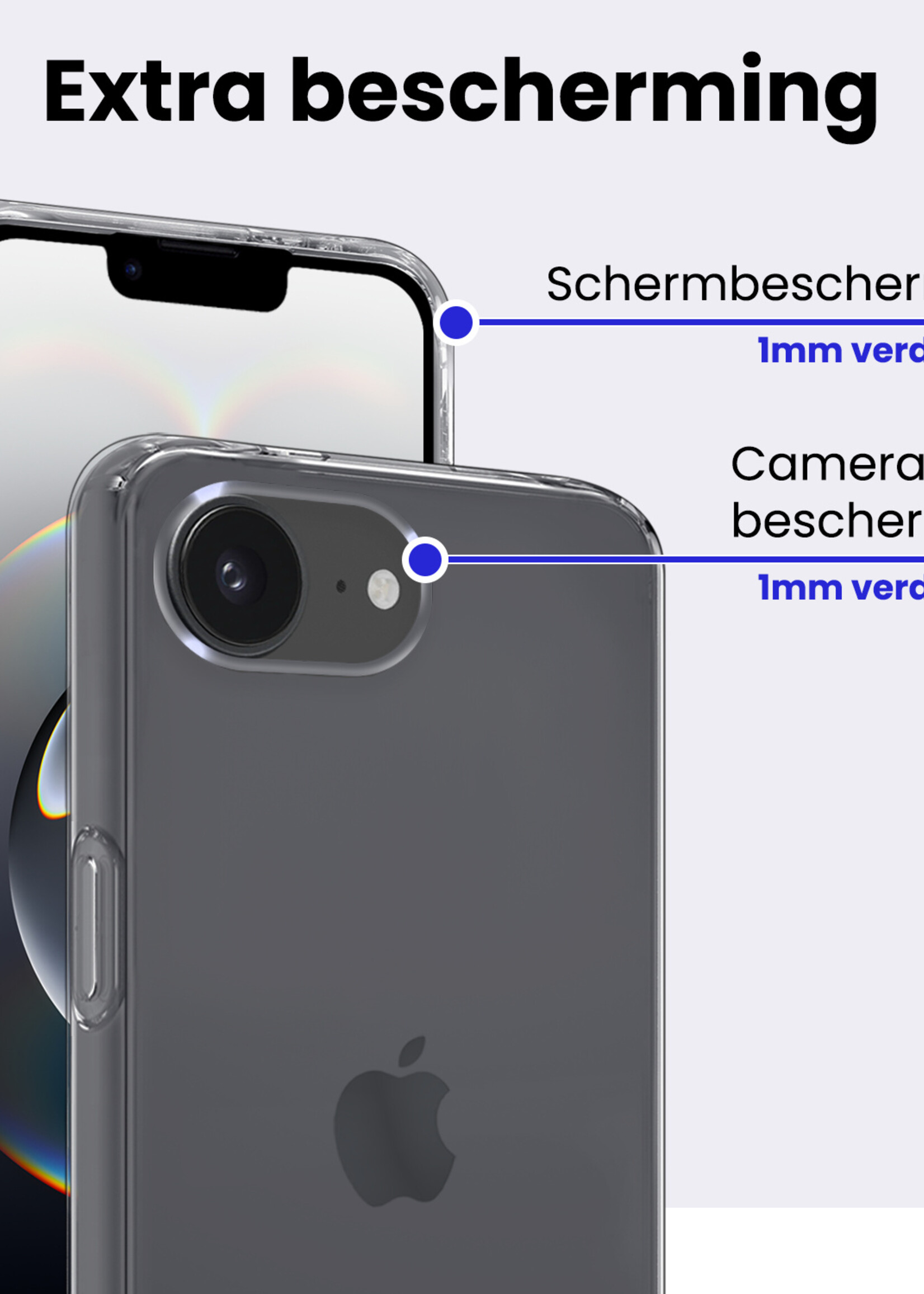 BTH BTH iPhone 16E Hoesje Siliconen - Transparant