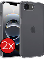 BTH BTH iPhone 16E Hoesje Siliconen - Transparant - 2 PACK
