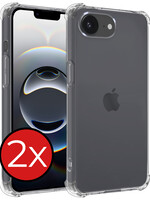 BTH BTH iPhone 16E Hoesje Shockproof - Transparant - 2 PACK