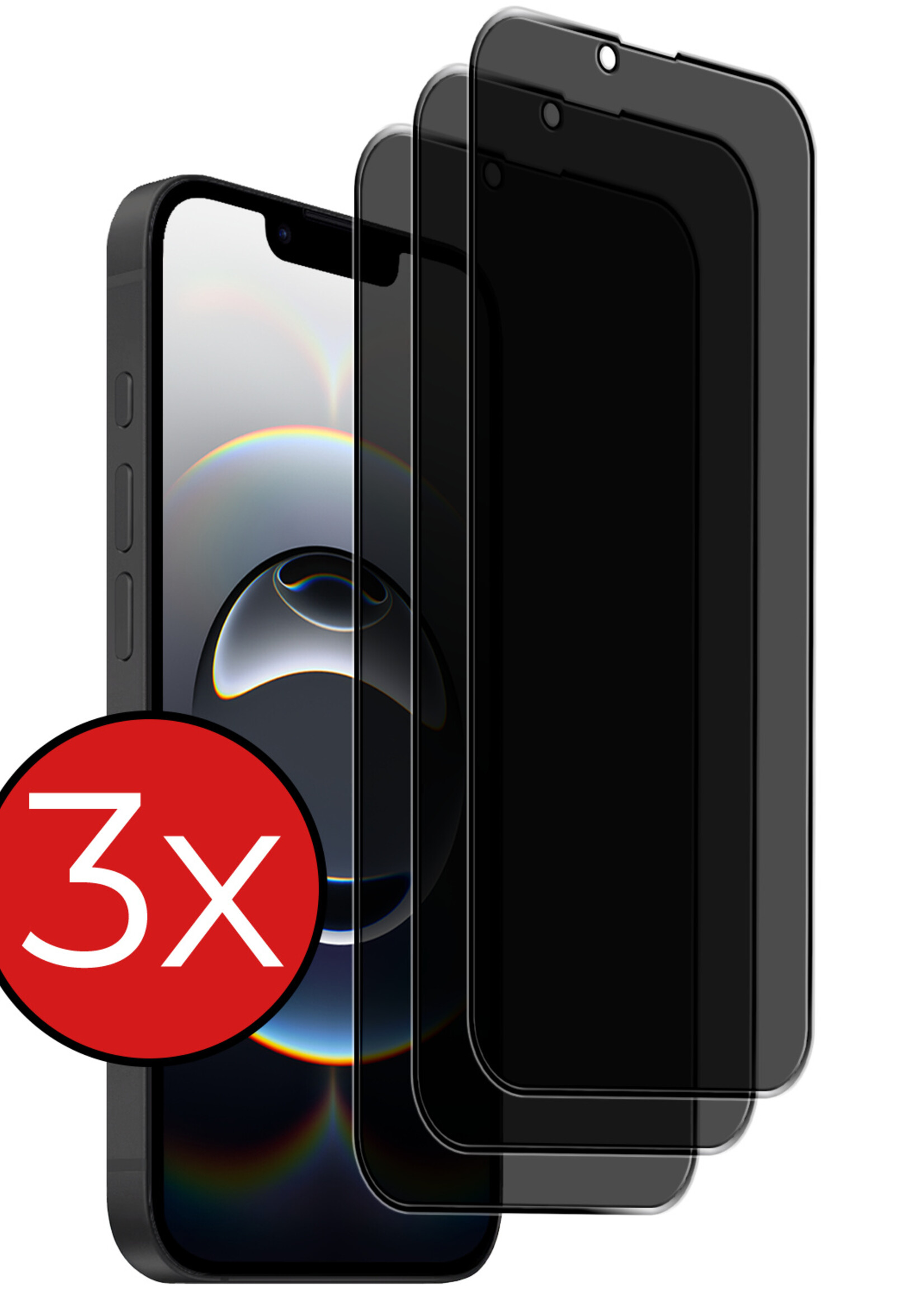 BTH BTH iPhone 16E Screenprotector Glas Privacy - 3 PACK