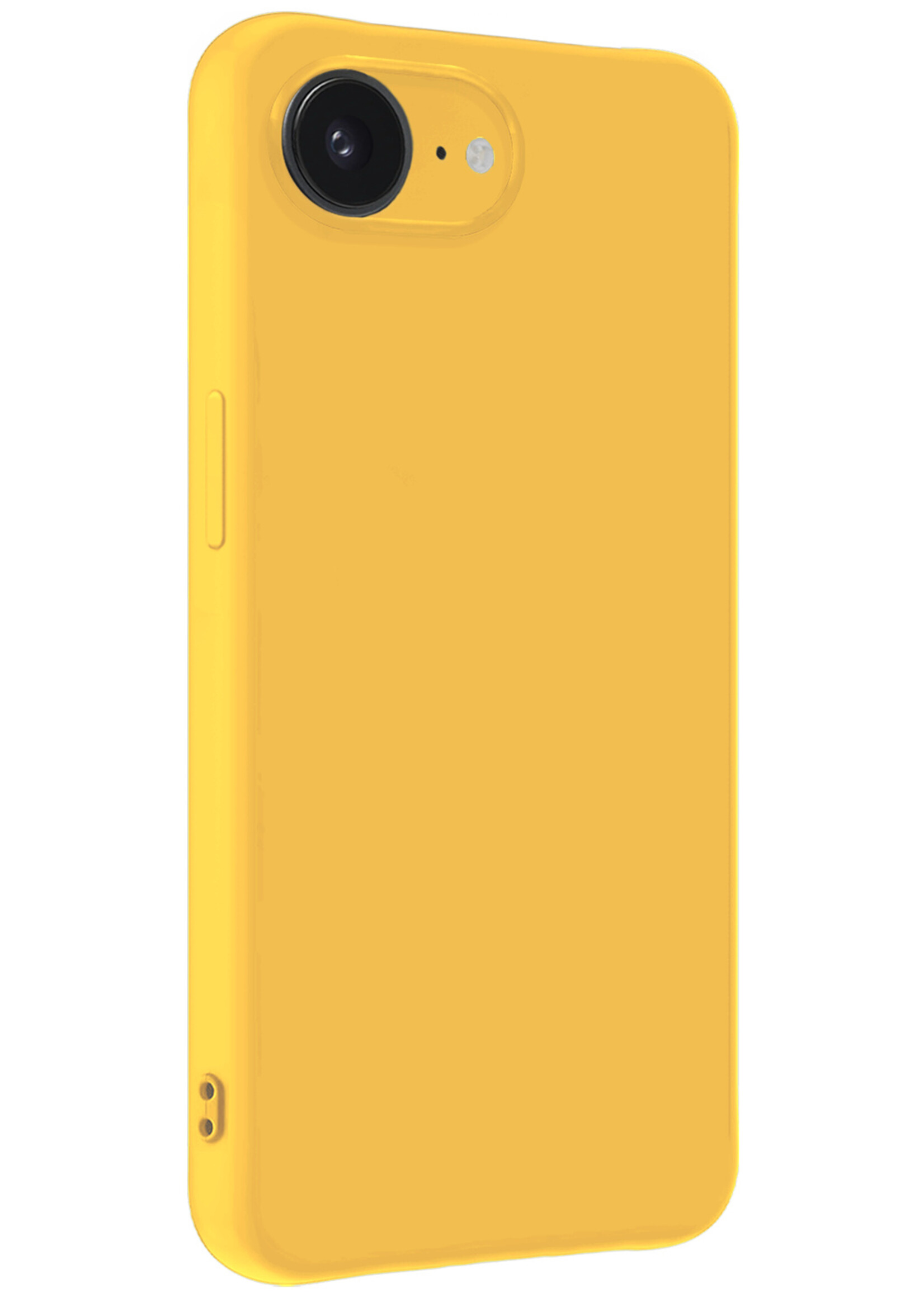 BTH BTH iPhone 16E Hoesje Siliconen - Geel