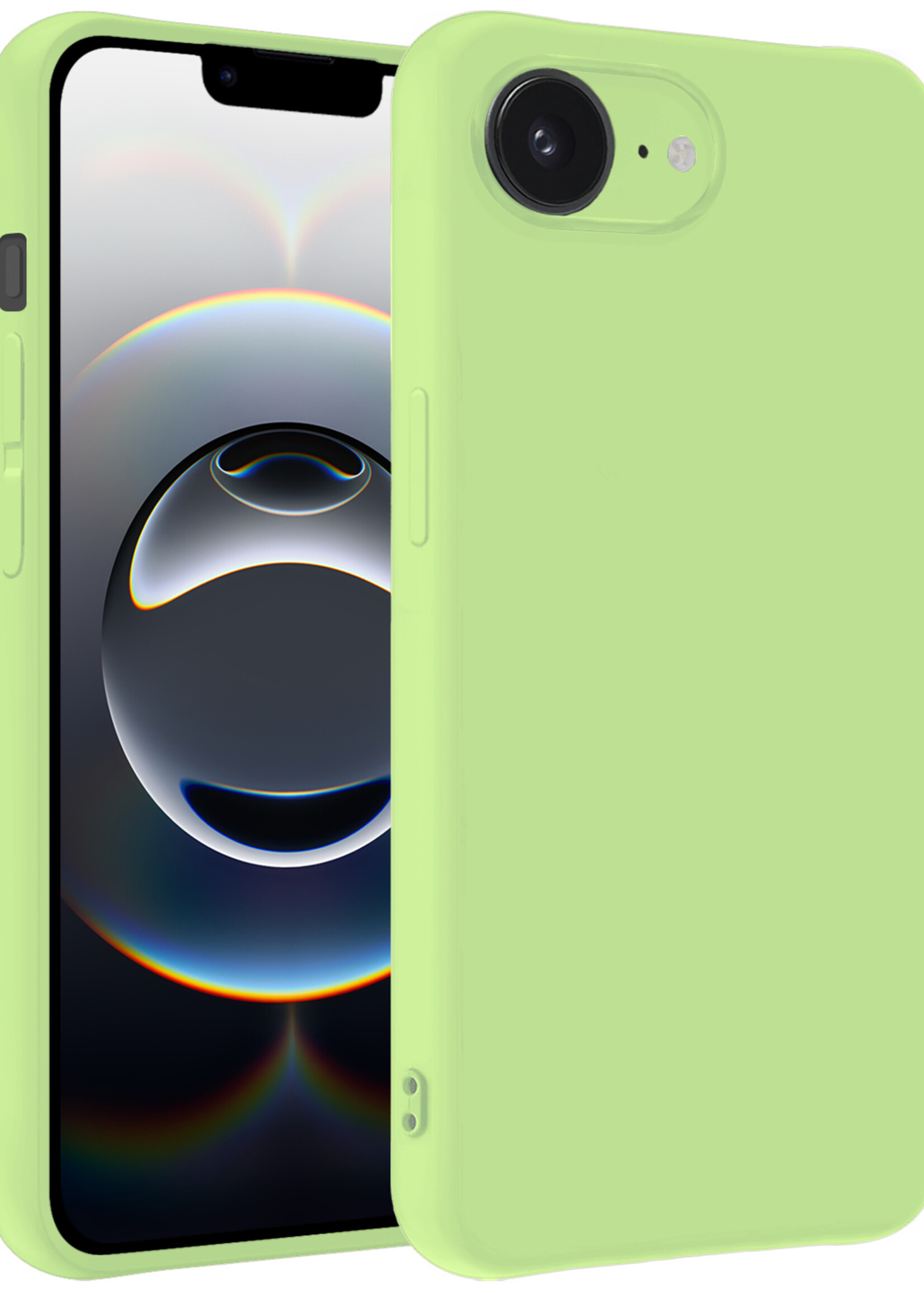 BTH BTH iPhone 16E Hoesje Siliconen - Groen