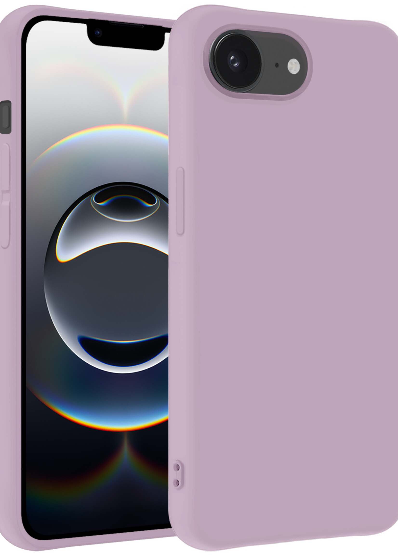 BTH BTH iPhone 16E Hoesje Siliconen - Lila