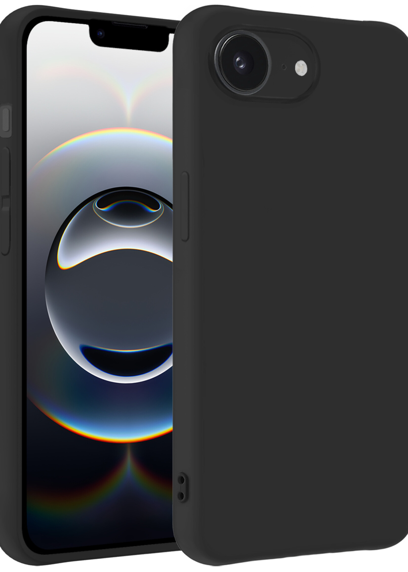 BTH BTH iPhone 16E Hoesje Siliconen - Zwart