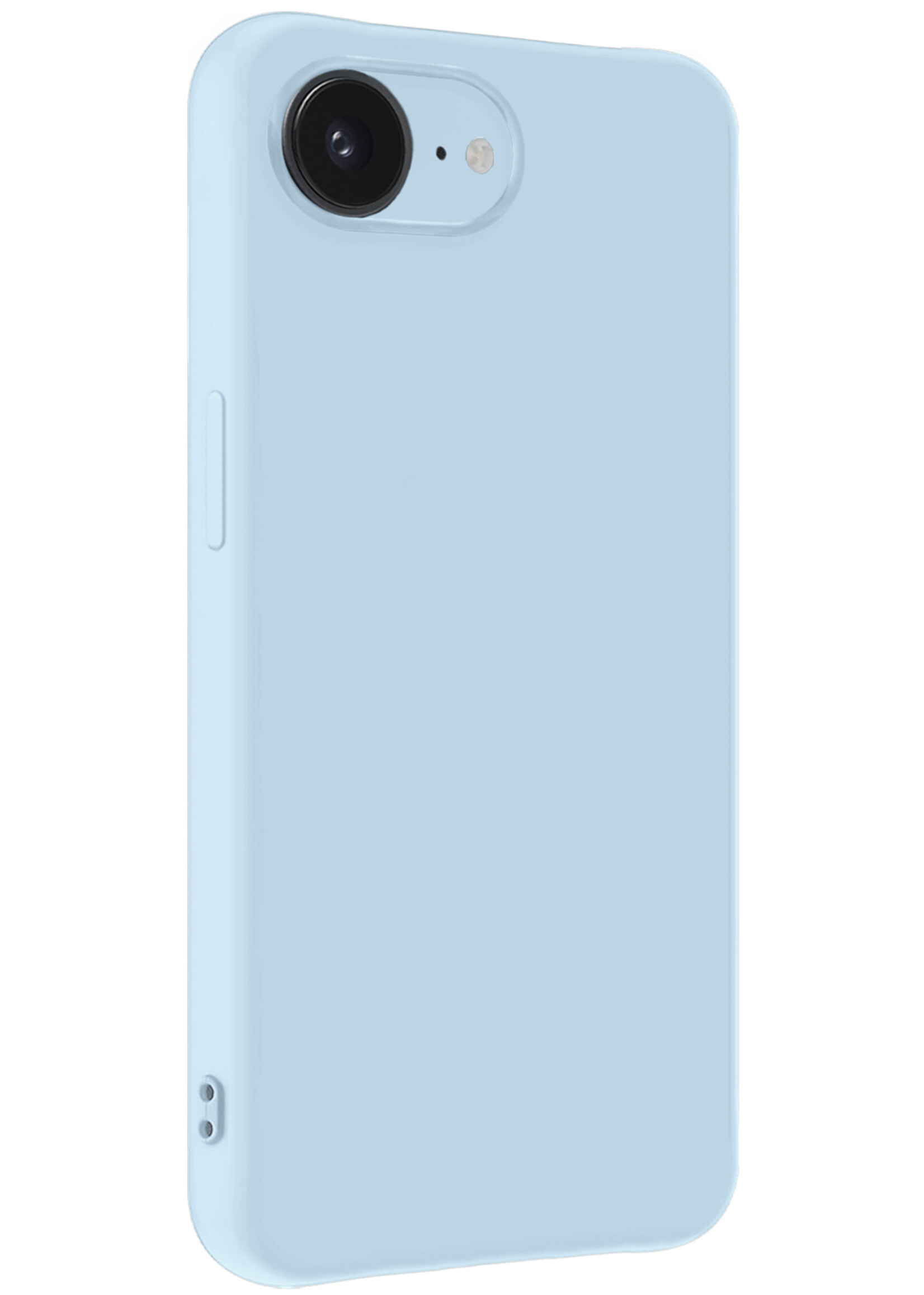 BTH BTH iPhone 16E Hoesje Siliconen - Lichtblauw - 2 PACK