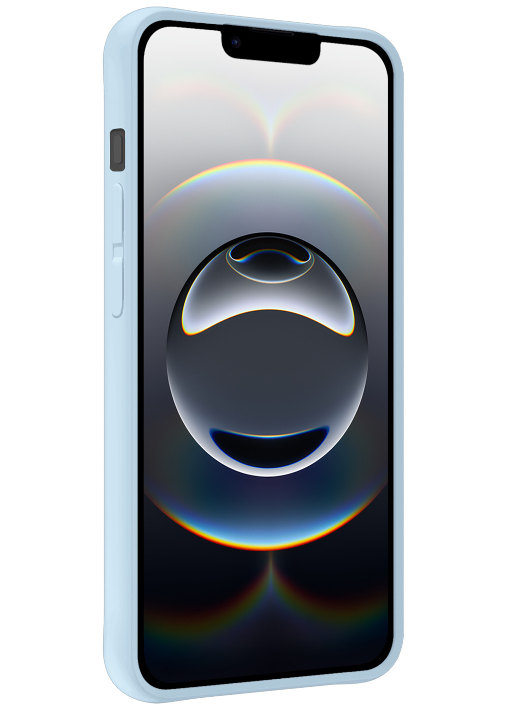 BTH BTH iPhone 16E Hoesje Siliconen - Lichtblauw - 2 PACK