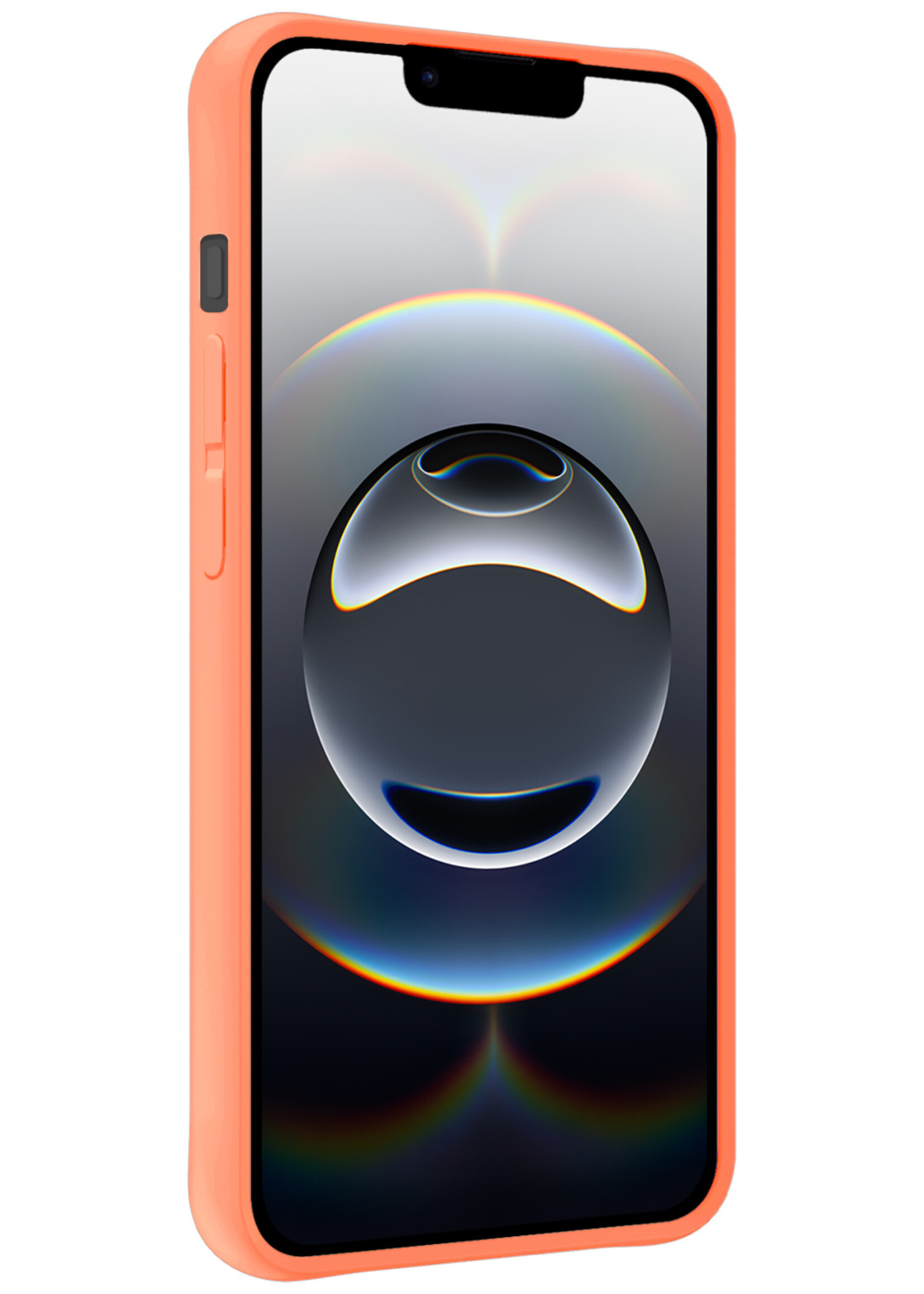 BTH BTH iPhone 16E Hoesje Siliconen - Perzik - 2 PACK